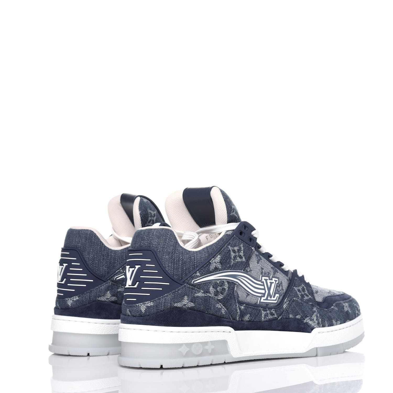 lv trainer sneaker denim