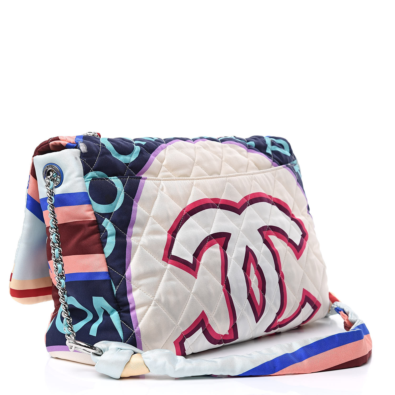 chanel fabric quilted bag