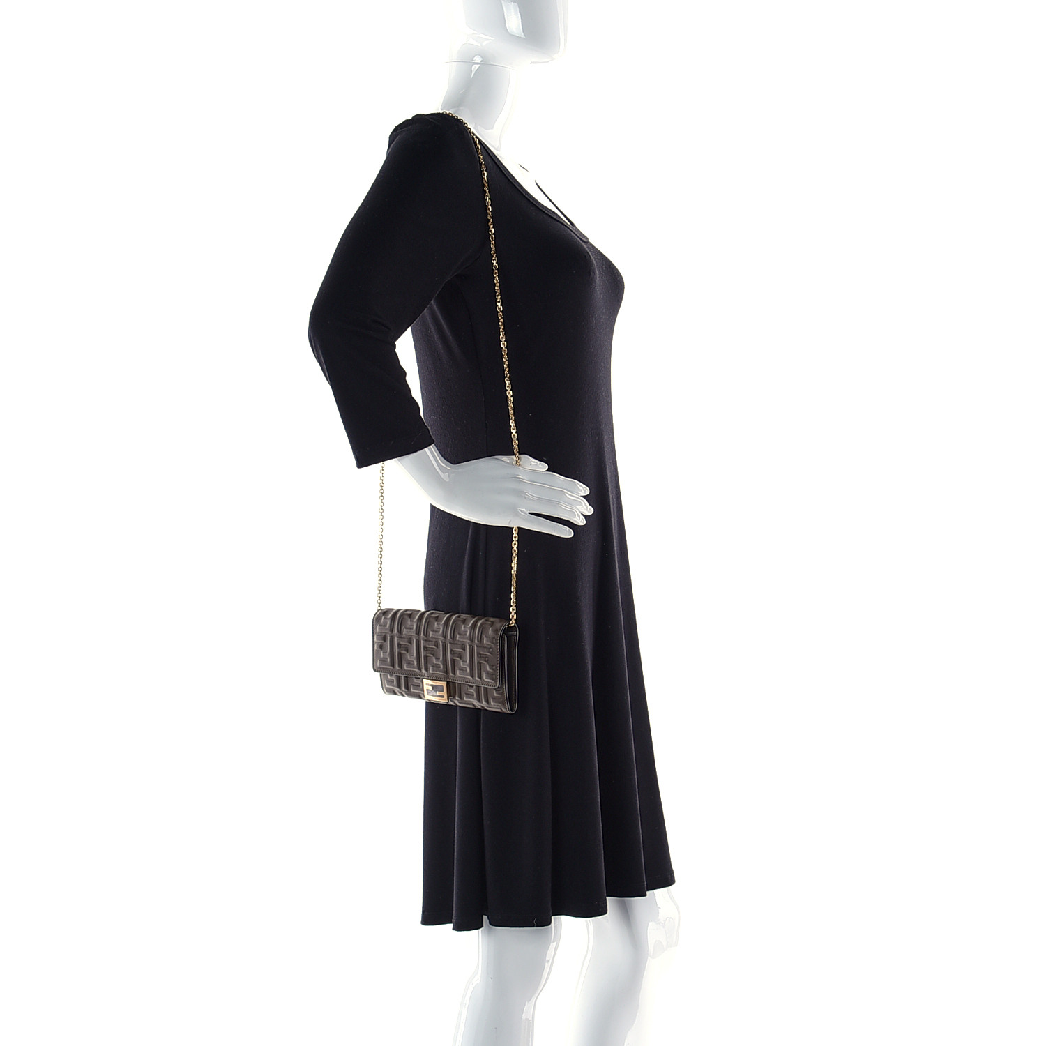 fendi continental with chain