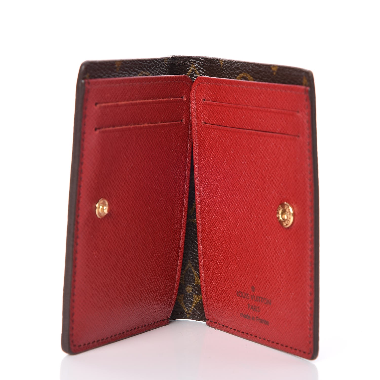LOUIS VUITTON Monogram Compact Marie Wallet Rouge Red 249057