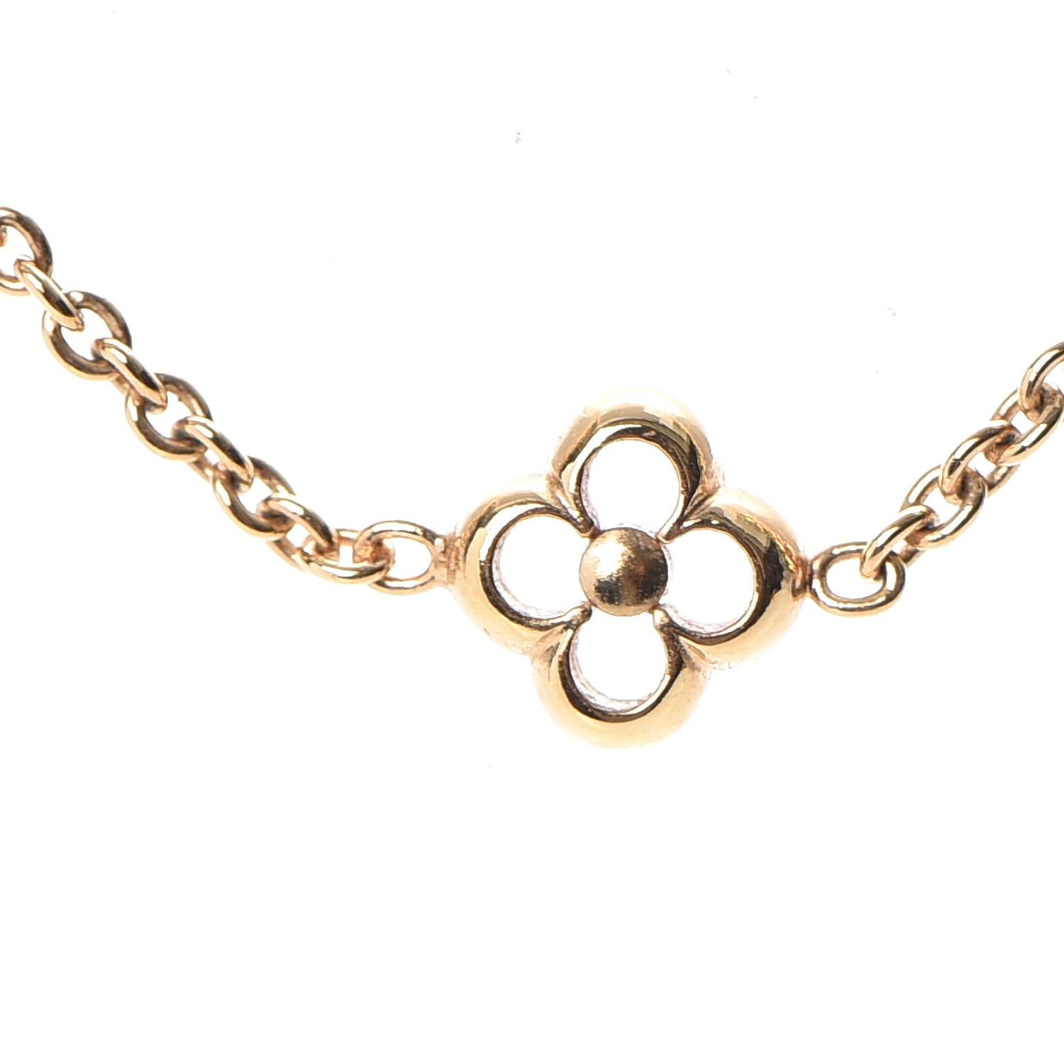 LOUIS VUITTON Flower Full Necklace Gold 248713