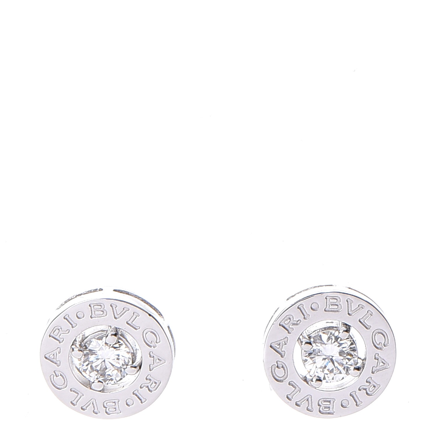 18K White Gold Diamond Stud Earrings 249061