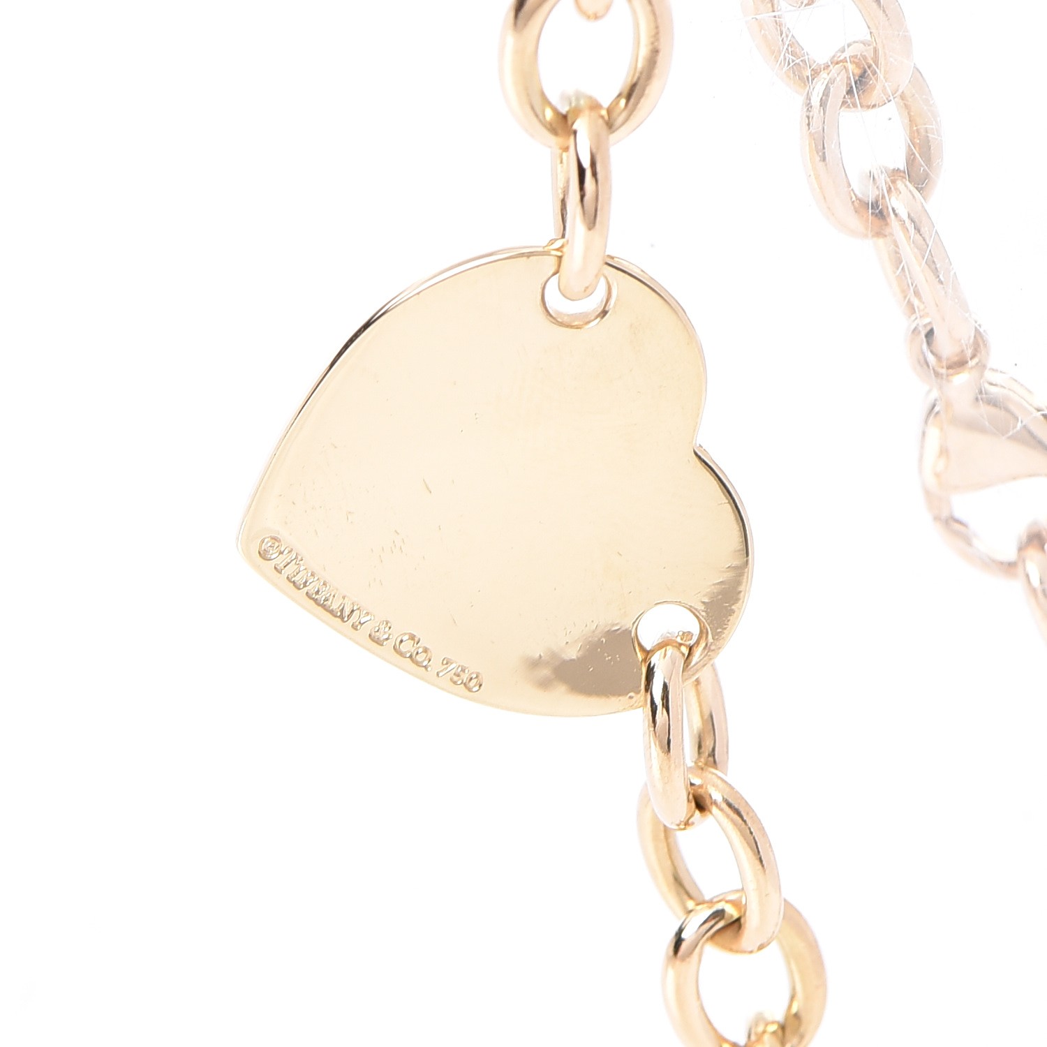 TIFFANY 18K Yellow Gold Return To Tiffany Heart Tag Bracelet 249649