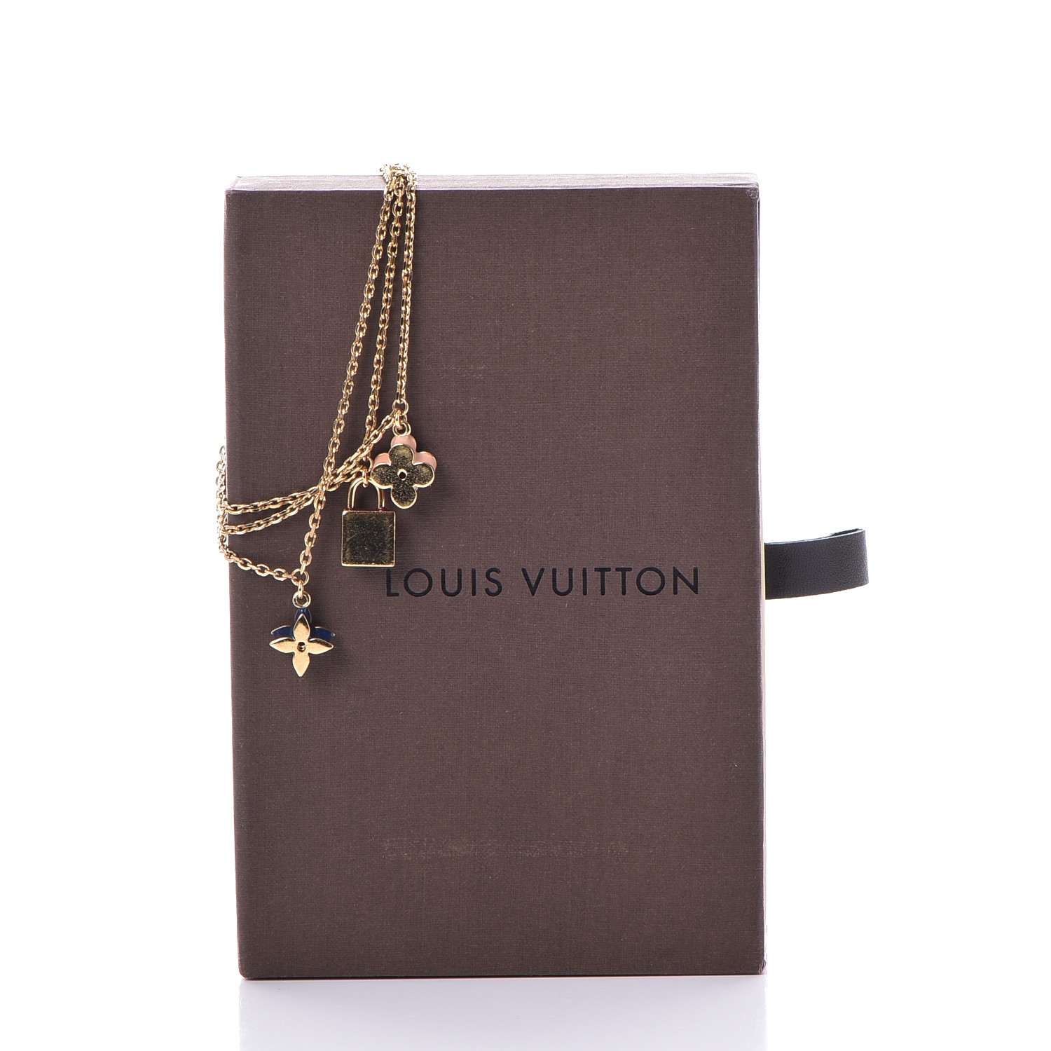 Louis Vuitton M63160 Bracelet Brown Leather Monogram Logo Studs Wristband