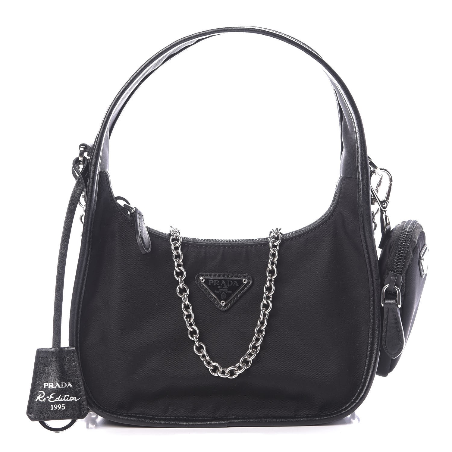 PRADA Tessuto Nylon Re-Edition 1995 Bag Black 670735 | FASHIONPHILE