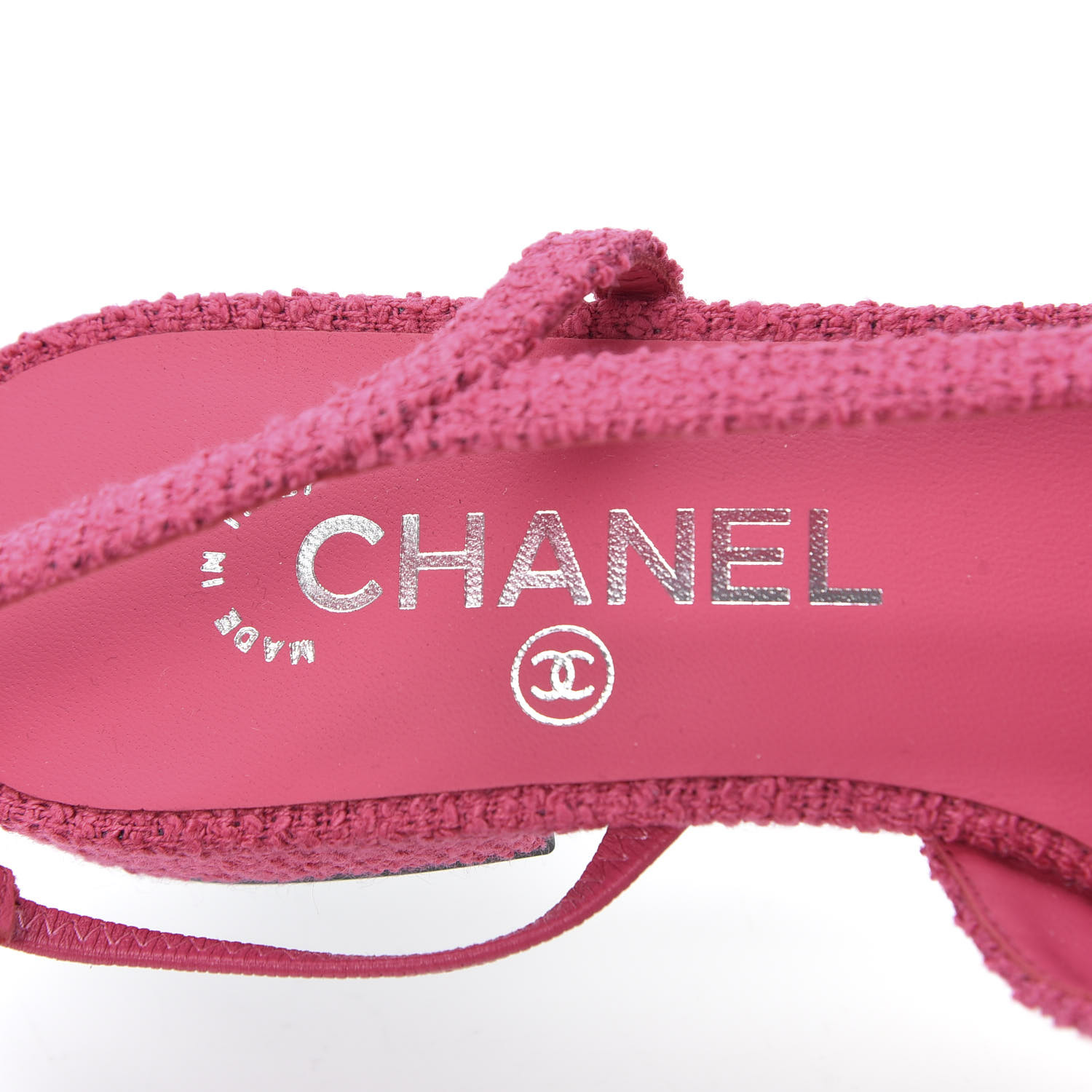 chanel tweed slingback