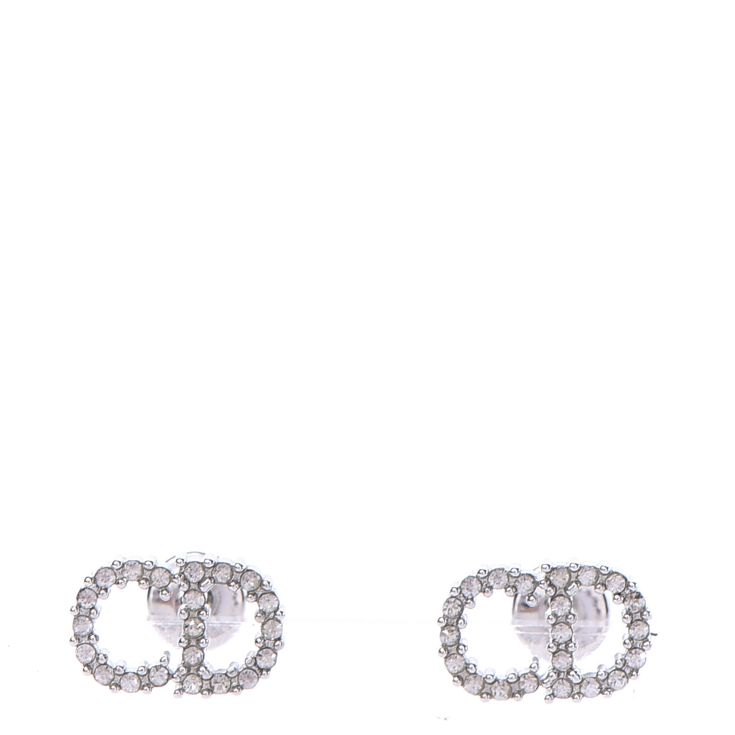 silver dior earrings