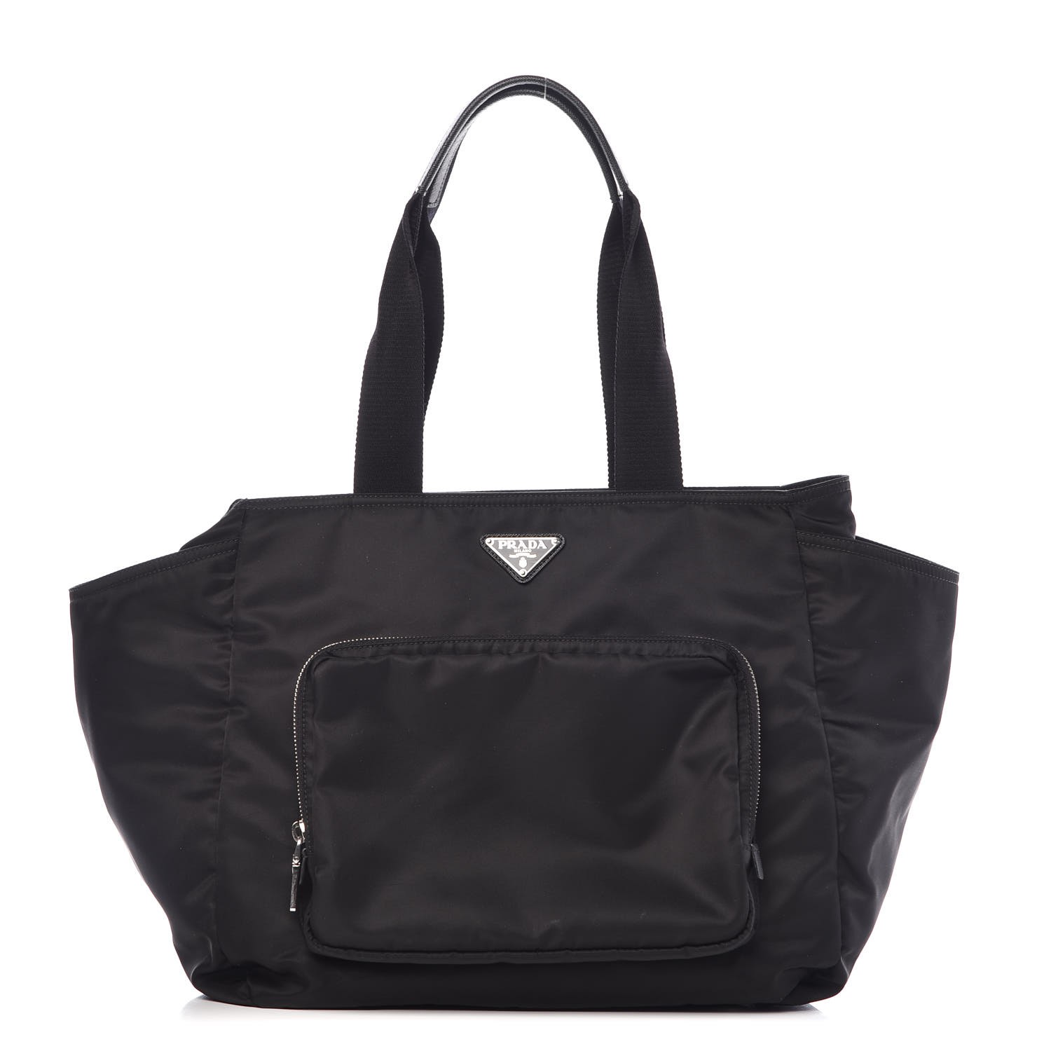 PRADA Tessuto Nylon Vela Diaper Bag Black 350049 | FASHIONPHILE