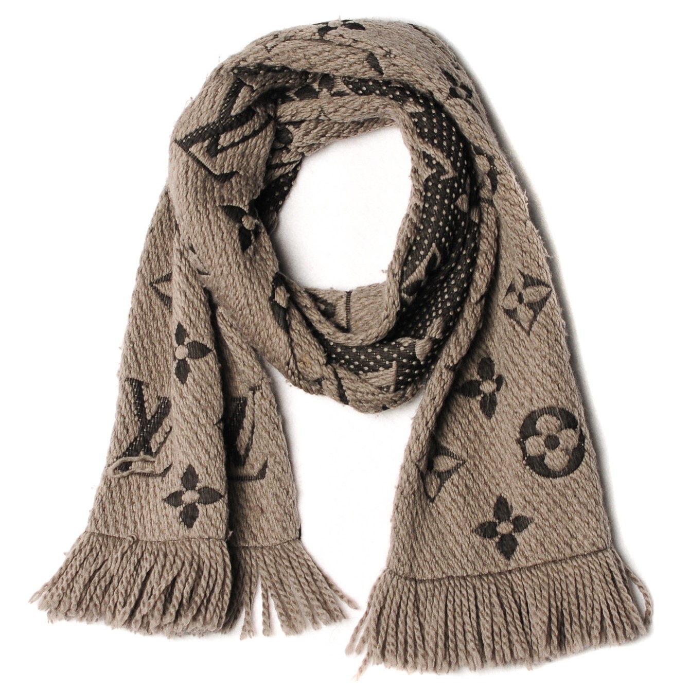 Louis Vuitton Scarf Silk Metal Wool