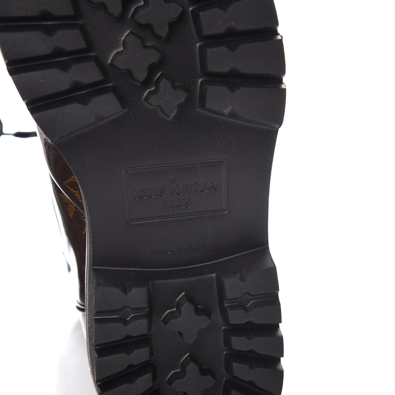 LOUIS VUITTON Monogram Glaze Mens Outland Ankle Boots 7.5 Black 381958
