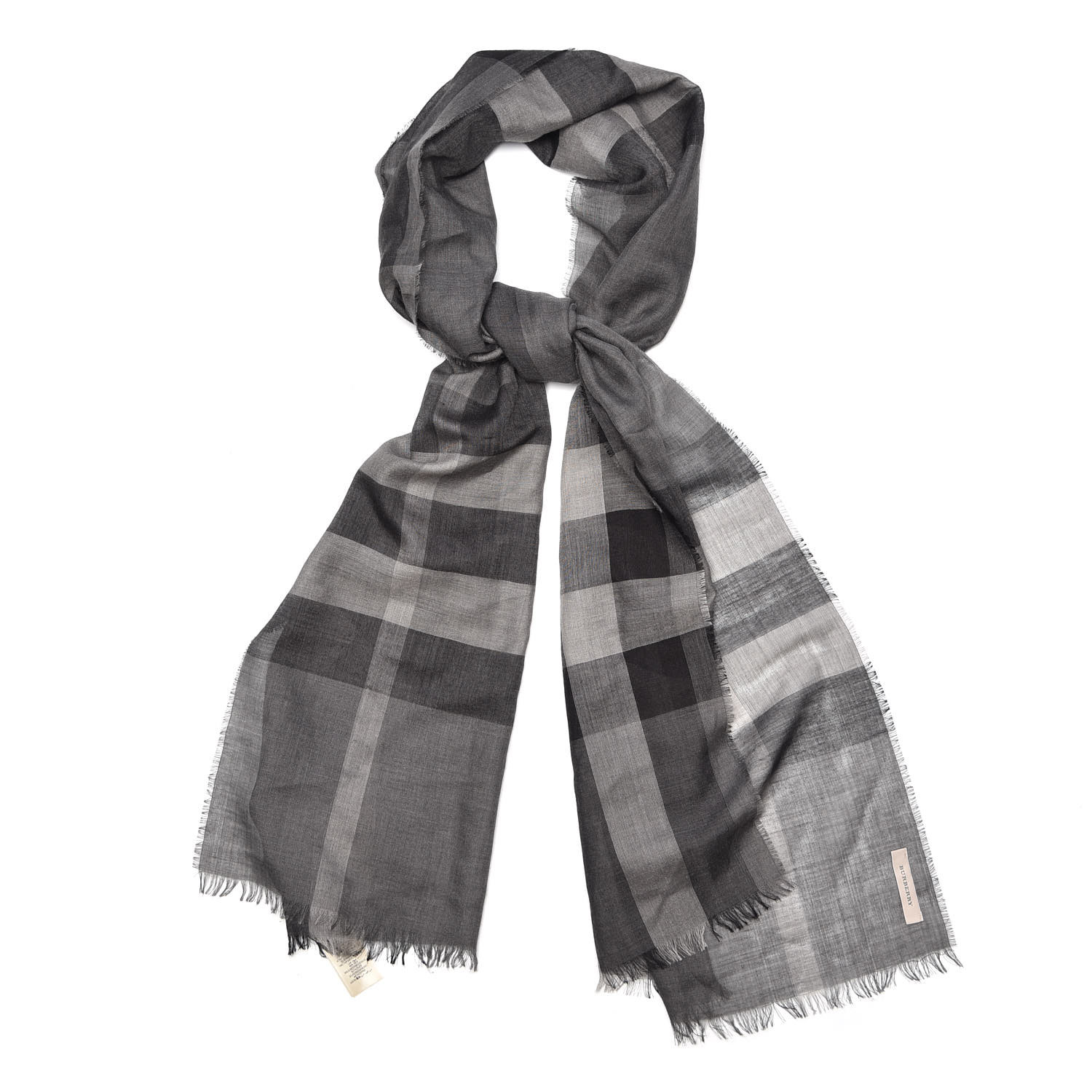 burberry large check gauze scarf