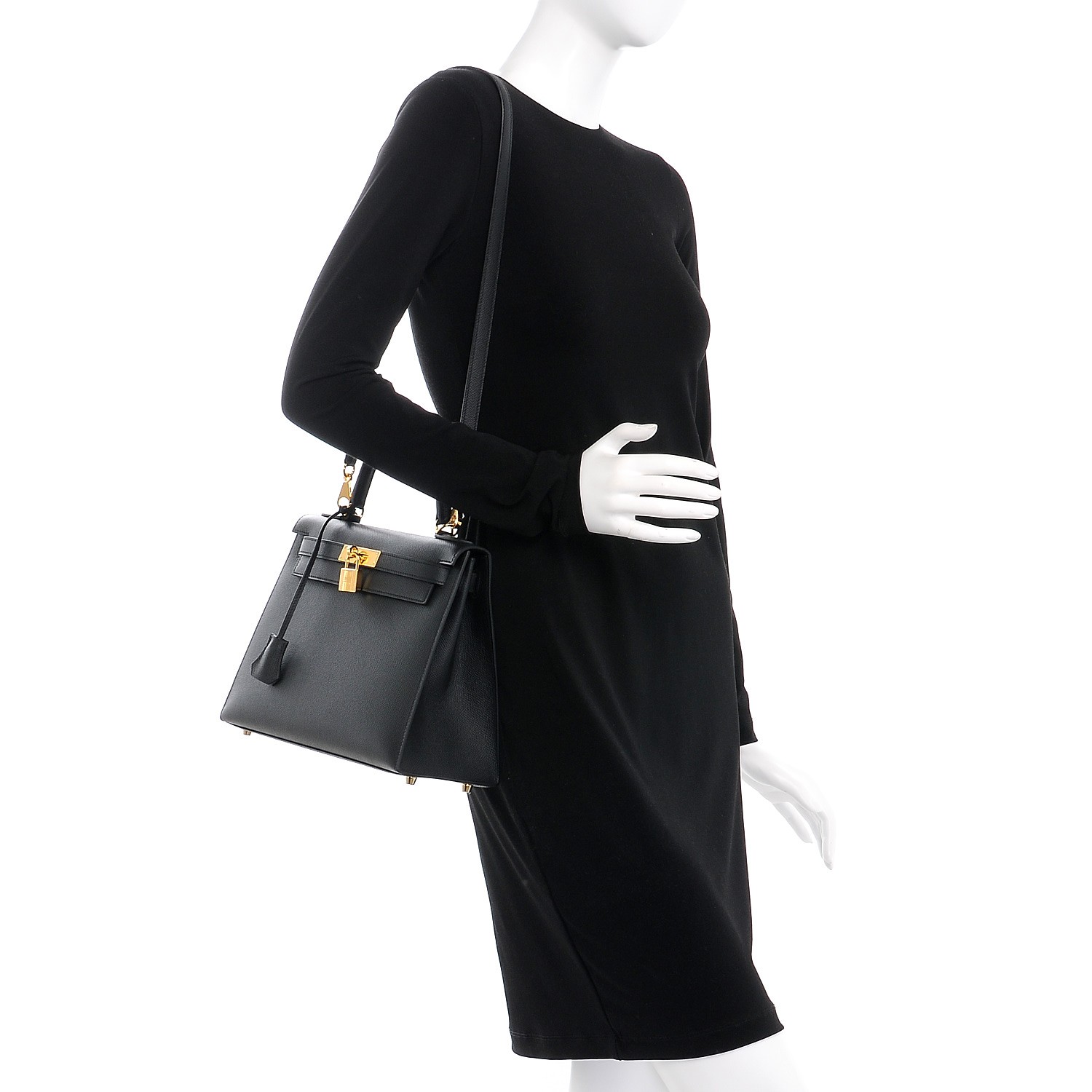 hermes black kelly 28