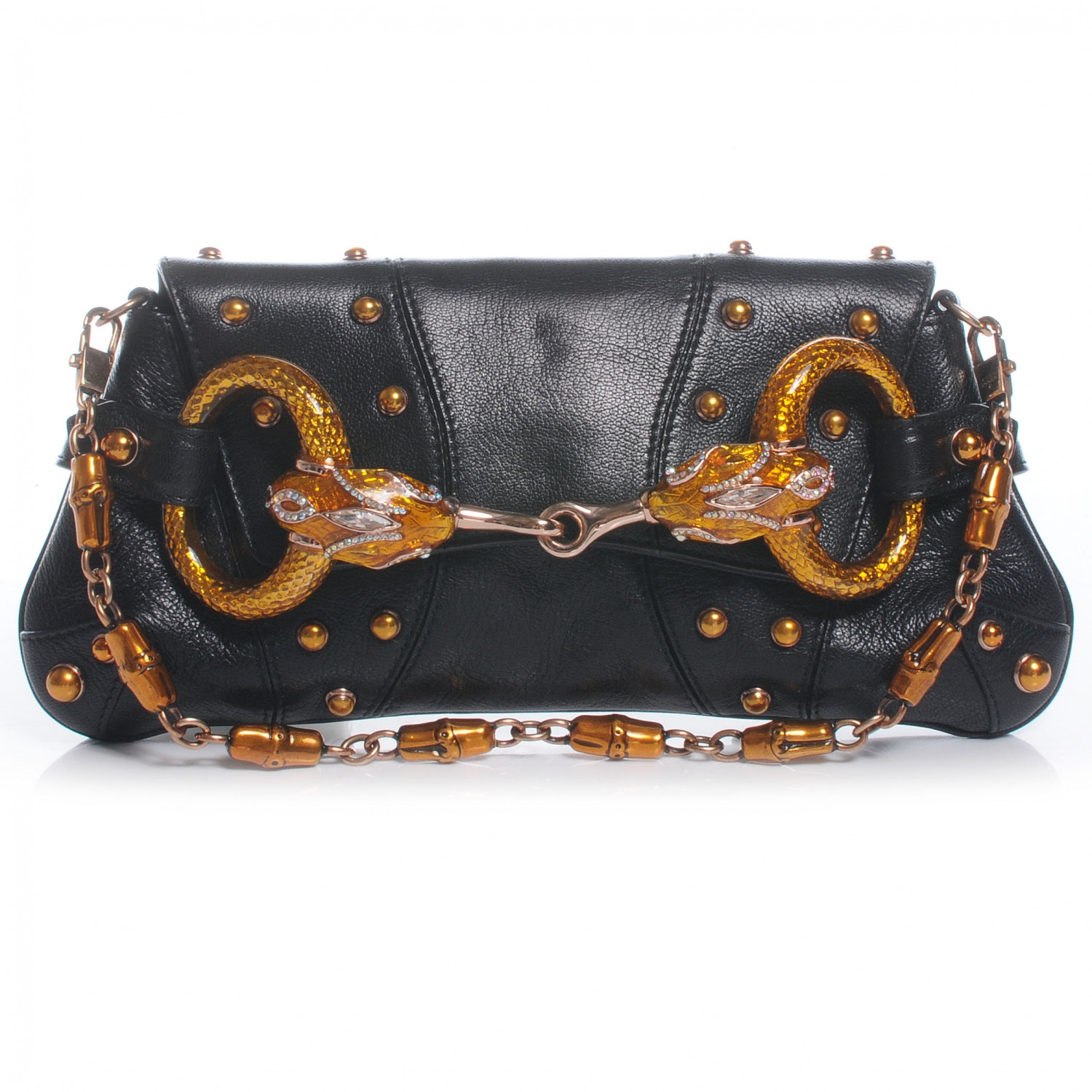 GUCCI Tom Ford Limited Edition Snake Serpent Horsebit Embellished Clutch Bag