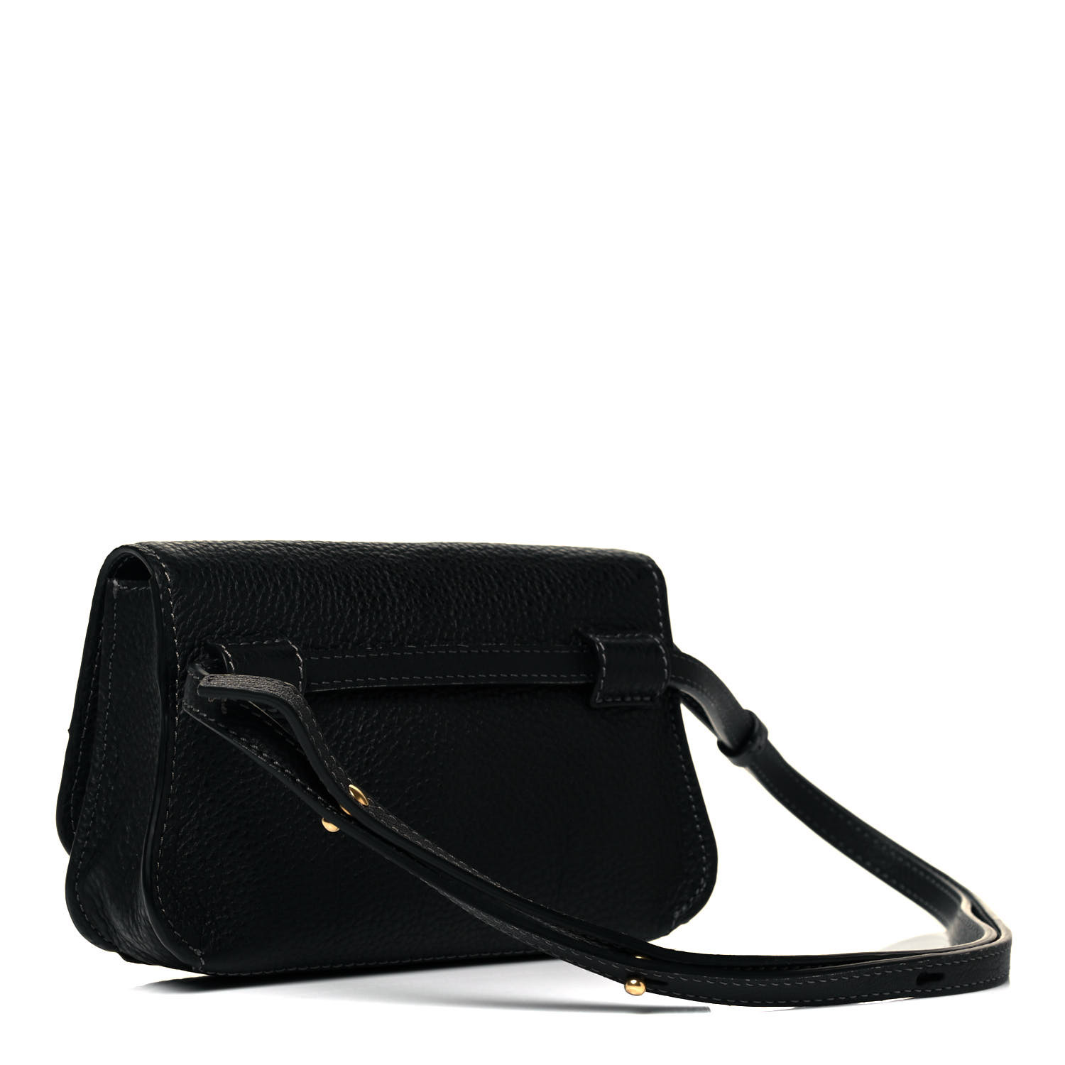 pebbled leather convertible belt bolsa