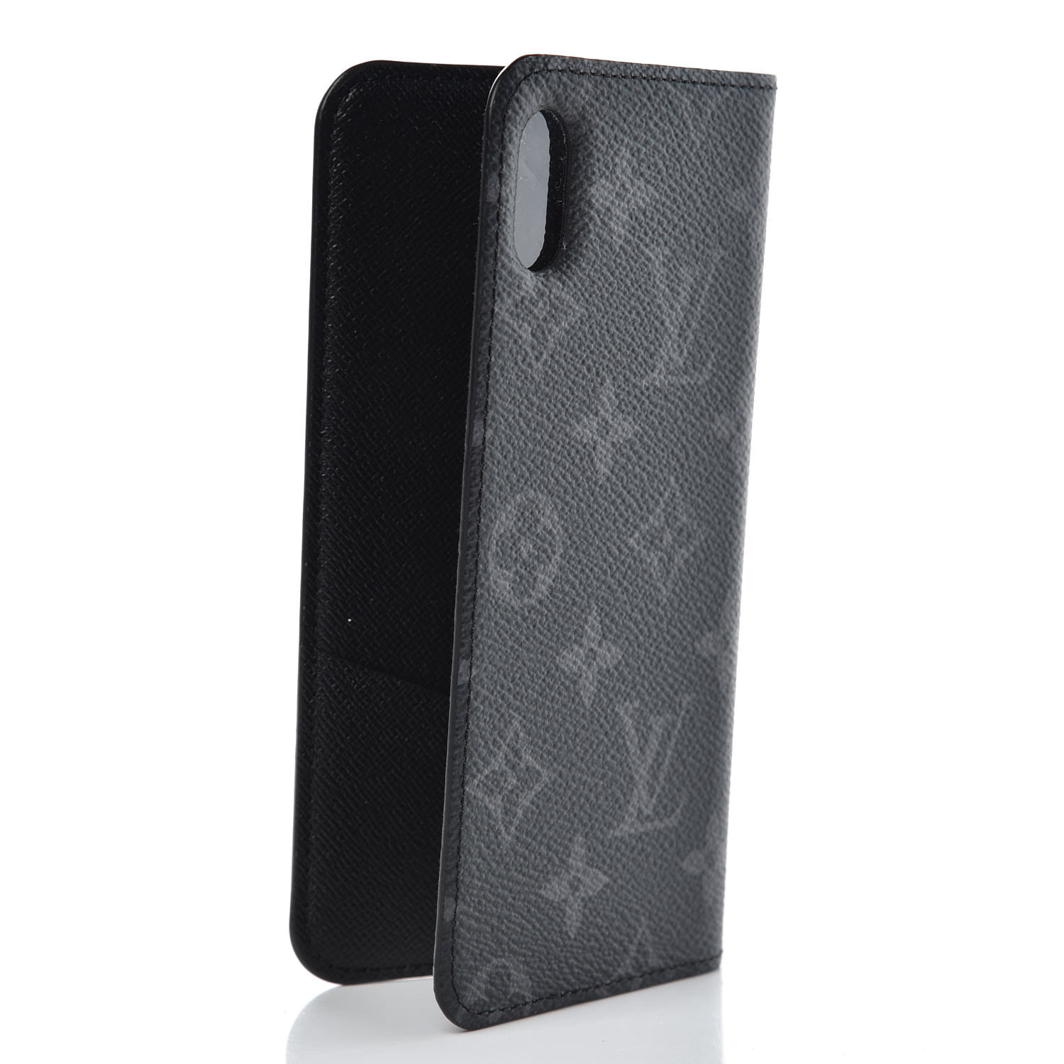 LOUIS VUITTON Monogram Eclipse iPhone XS Max Folio Case 357966