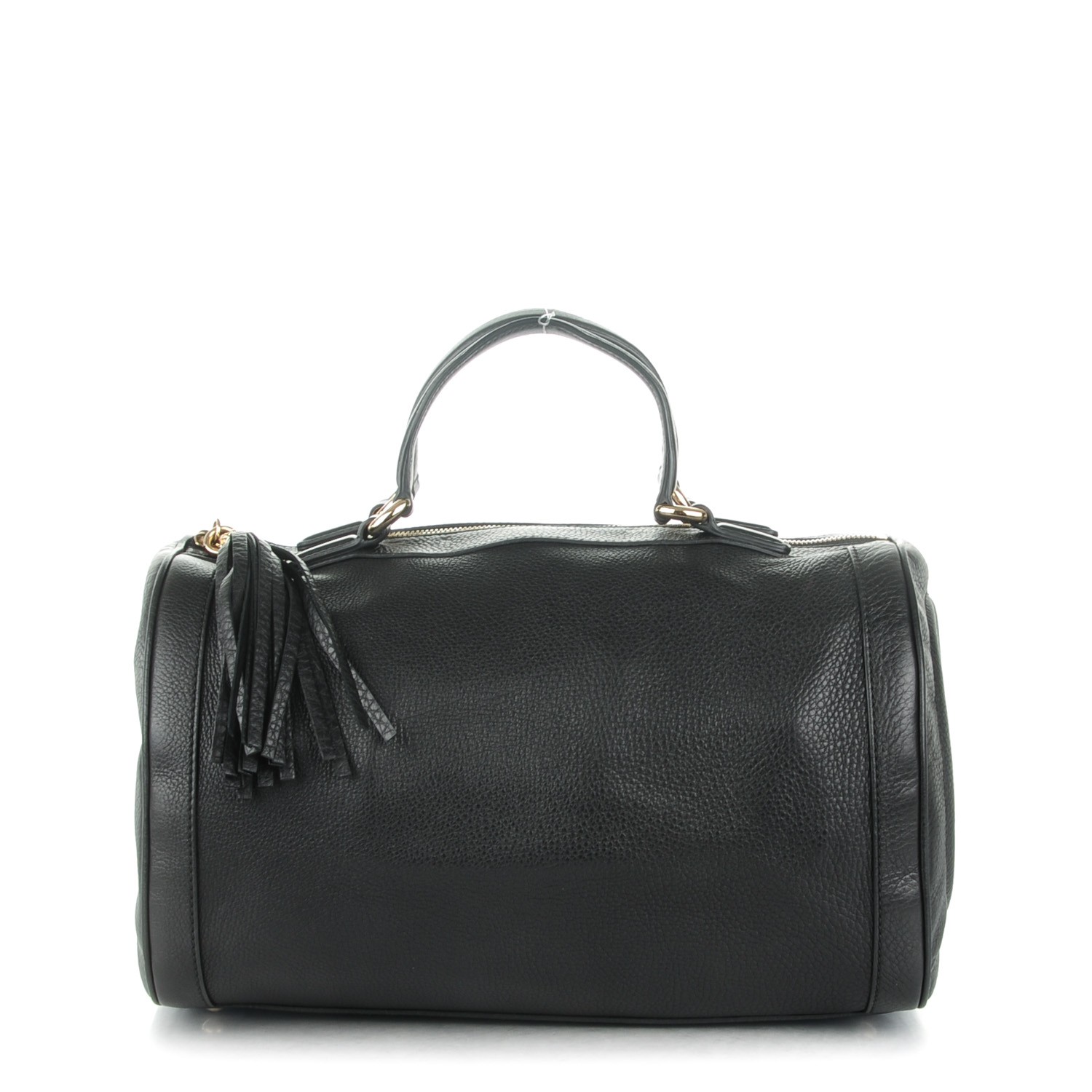 Gucci Pebbled Calfskin Medium Soho Boston Black 165543