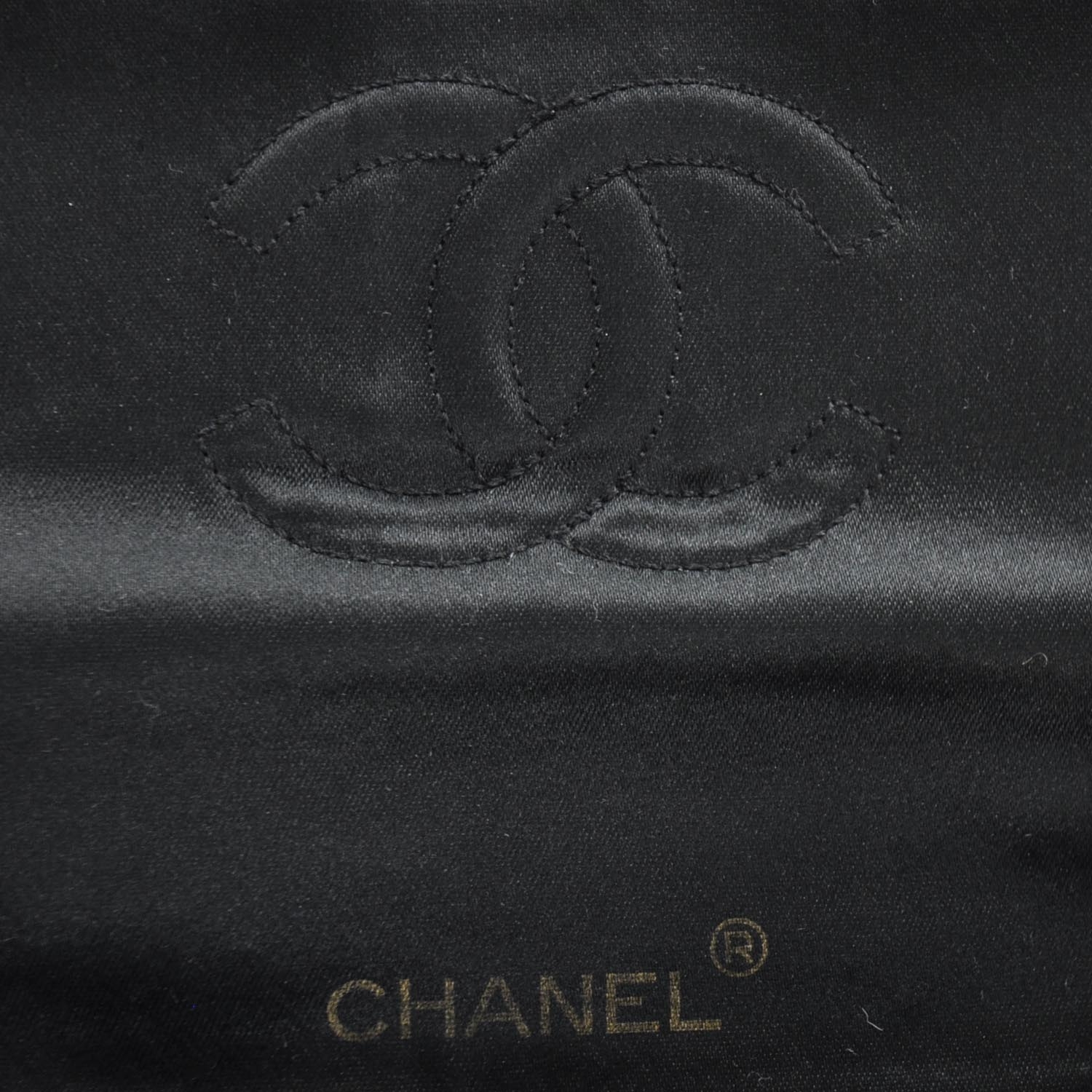 CHANEL Satin Quilted Mini Flap Black 23890