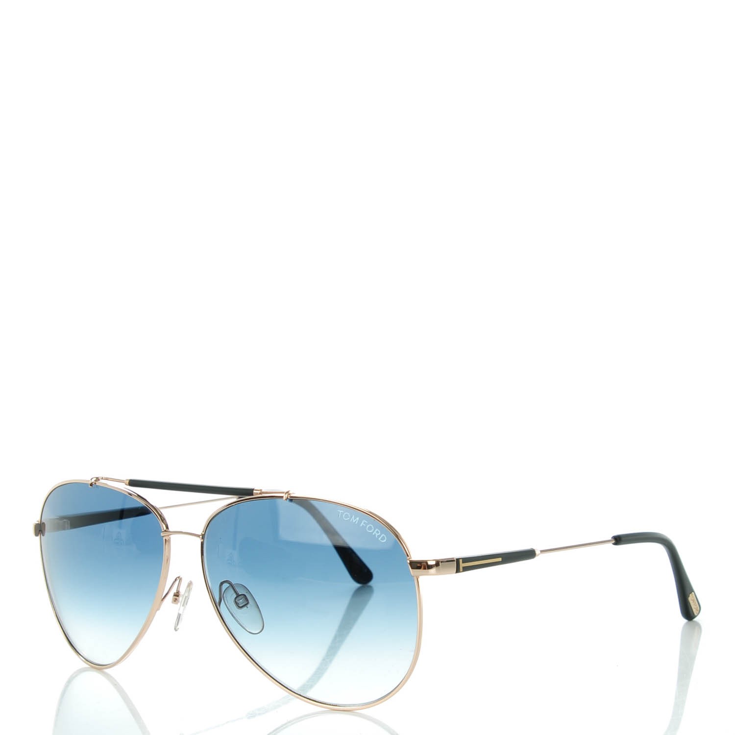 TOM FORD Rick Aviator Sunglasses TF378 Rose Gold Blue 136790