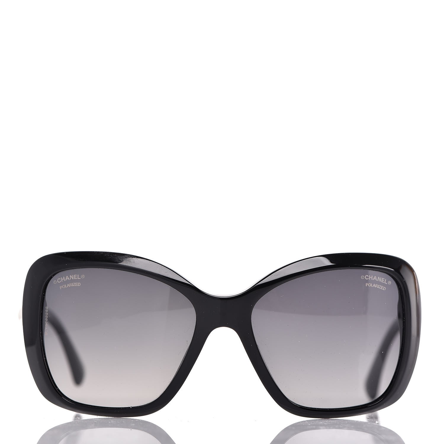 CHANEL Pearl Polarized Sunglasses 5303-H Black 310776