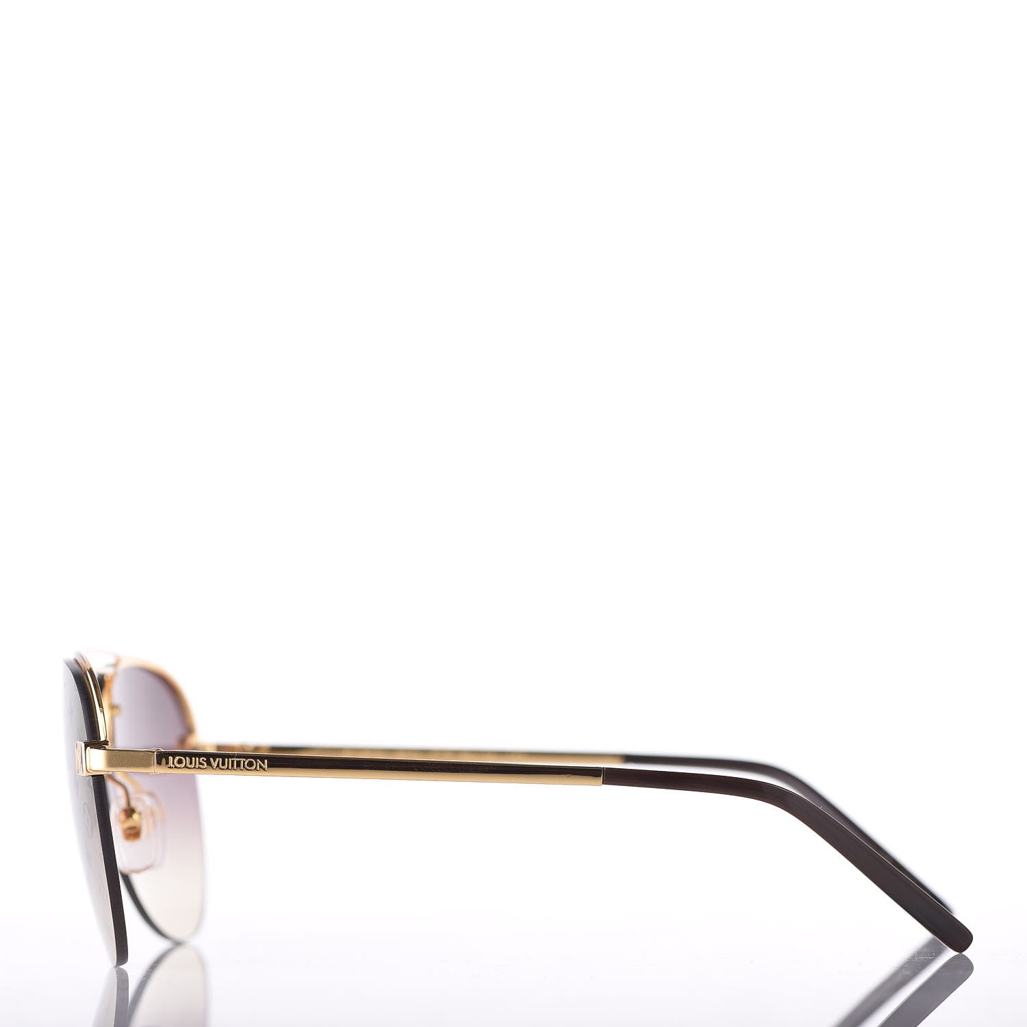 LOUIS VUITTON Clockwise Sunglasses Z1020W Gold 323080