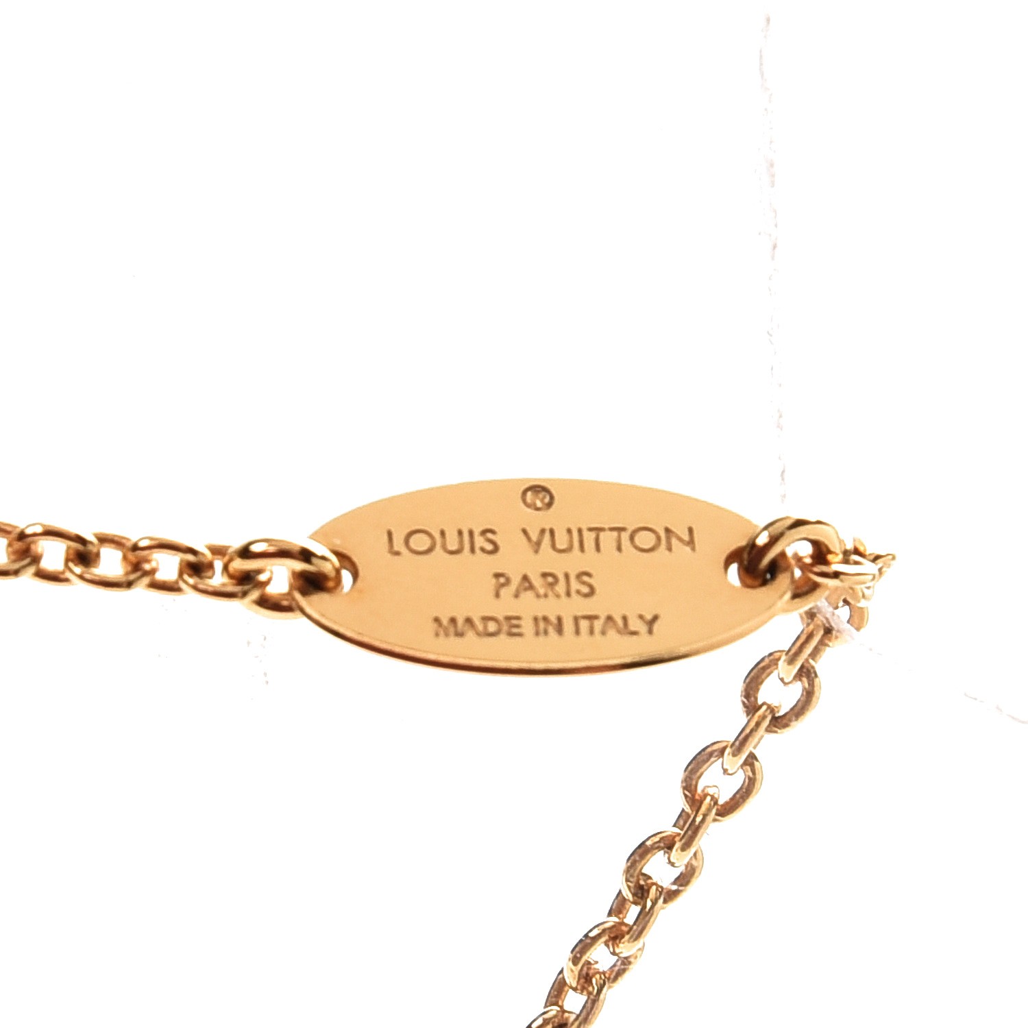 LOUIS VUITTON Essential V Necklace Gold 256081