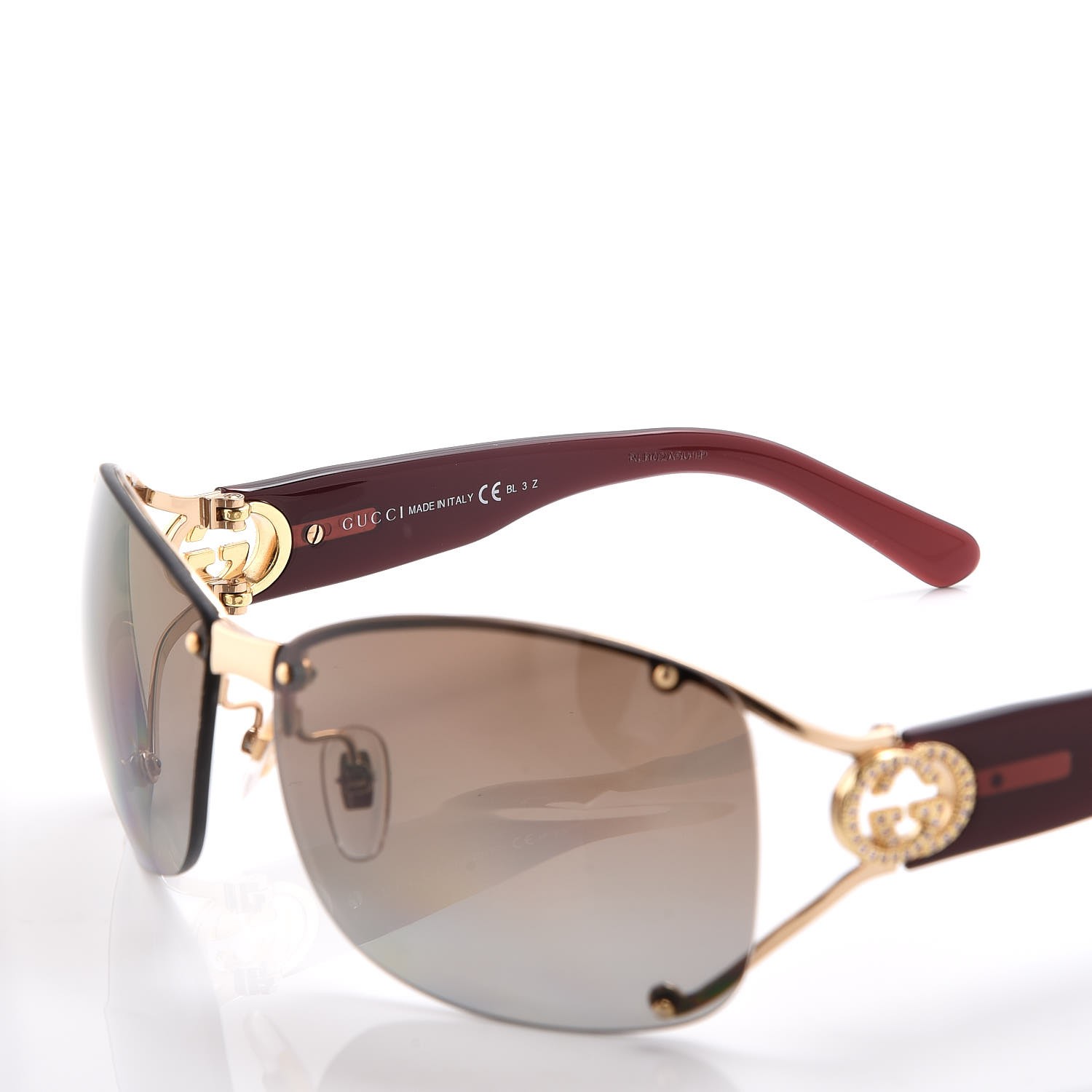 GUCCI Crystal GG 2820/F/S Sunglasses Brown 256160