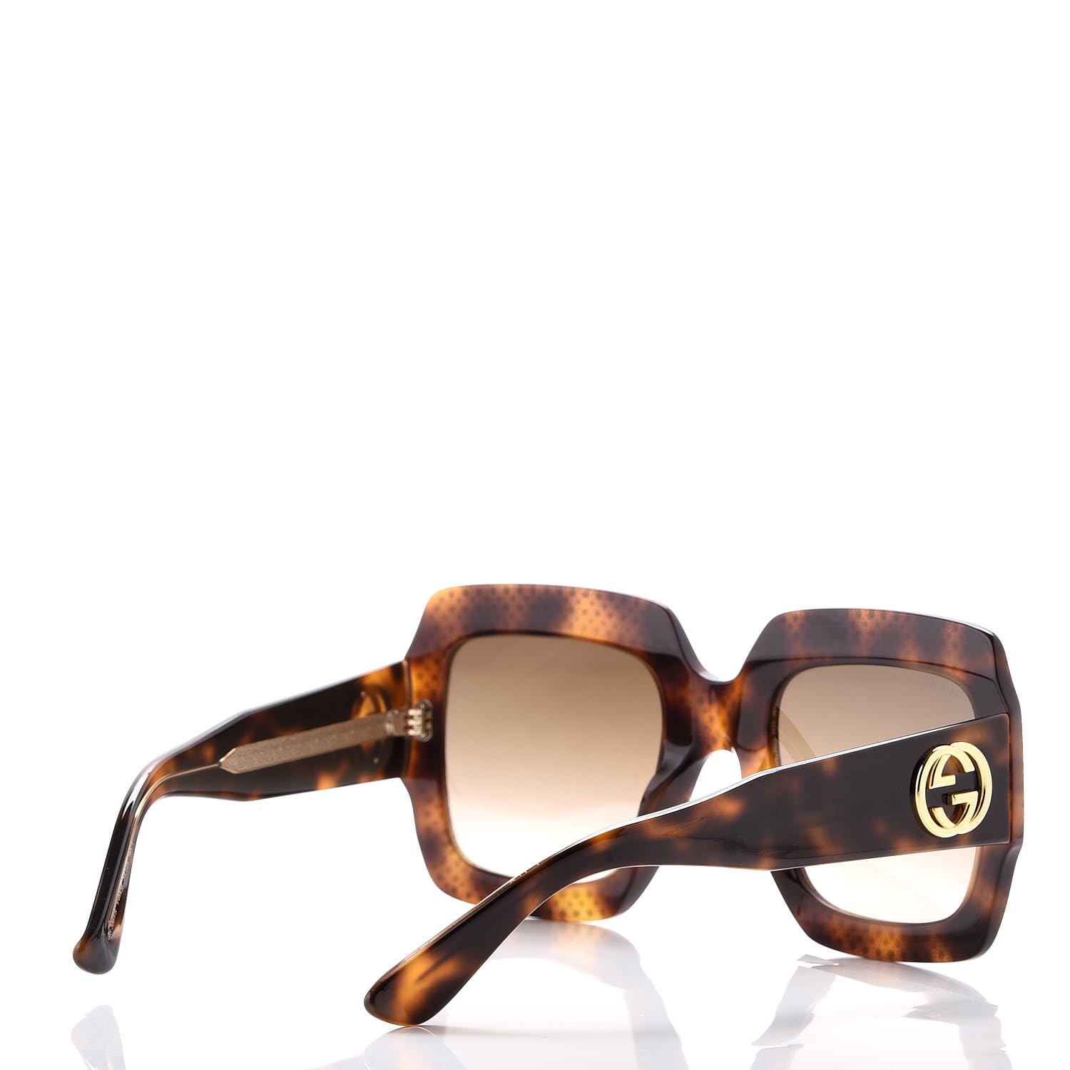 gucci square tortoise sunglasses