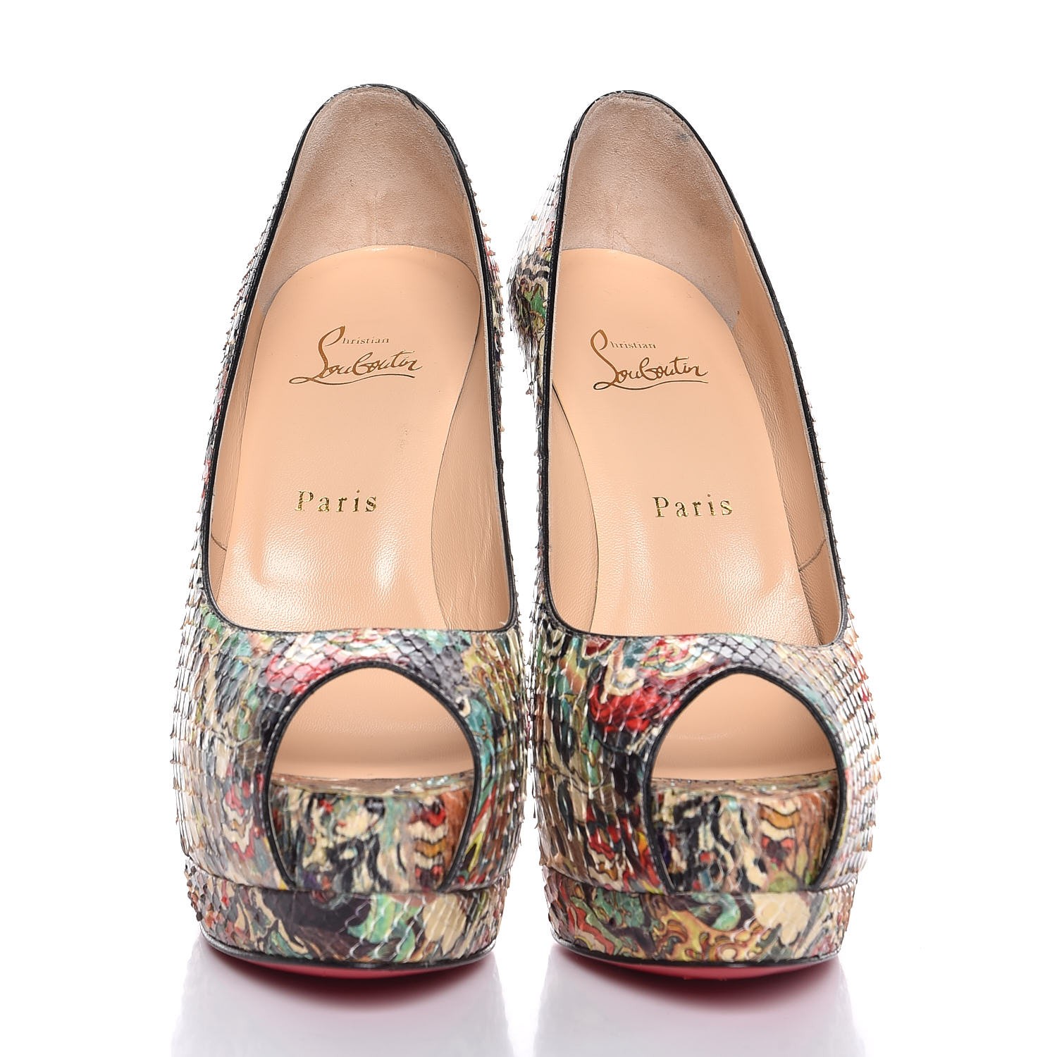 christian louboutin palais royal peep toe platform pumps