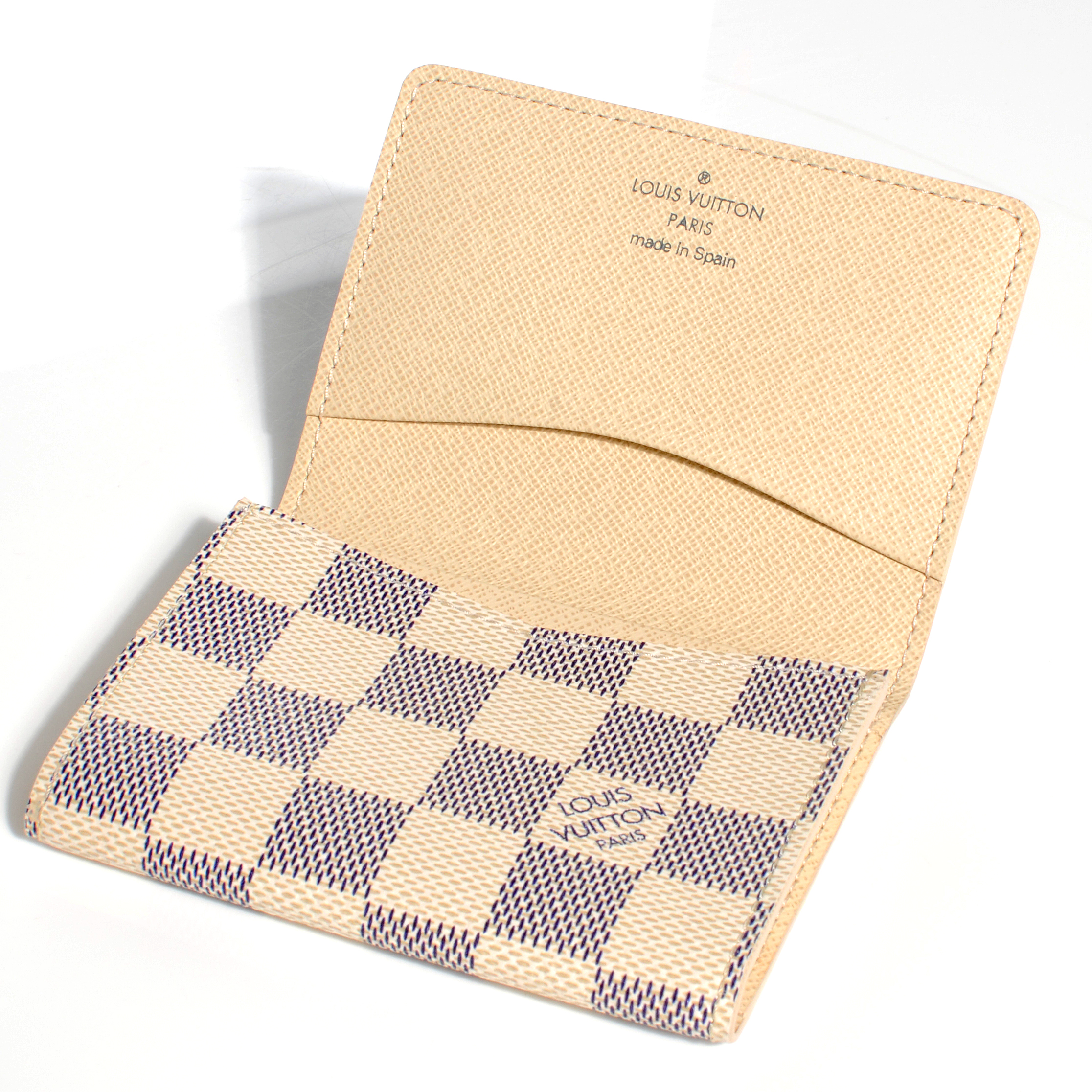 Louis Vuitton Daily Card Holder Damier Azur Rose Ballerine in Coated Canvas  - US