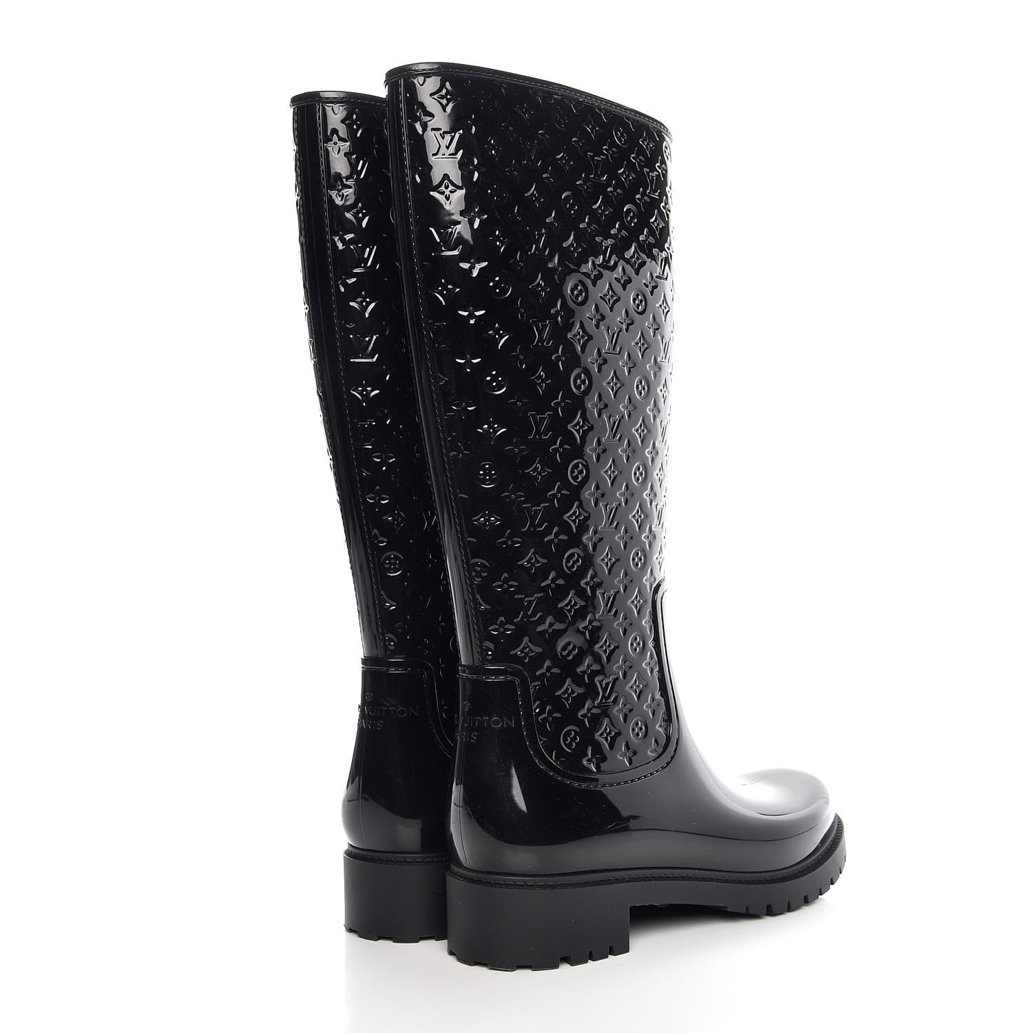 Sold at Auction: A Pair of Louis Vuitton Women's Black Rubber Wellington  Boots. Size 39. In good condition but please see photos. Comes with dust  bags. Ref: 11067