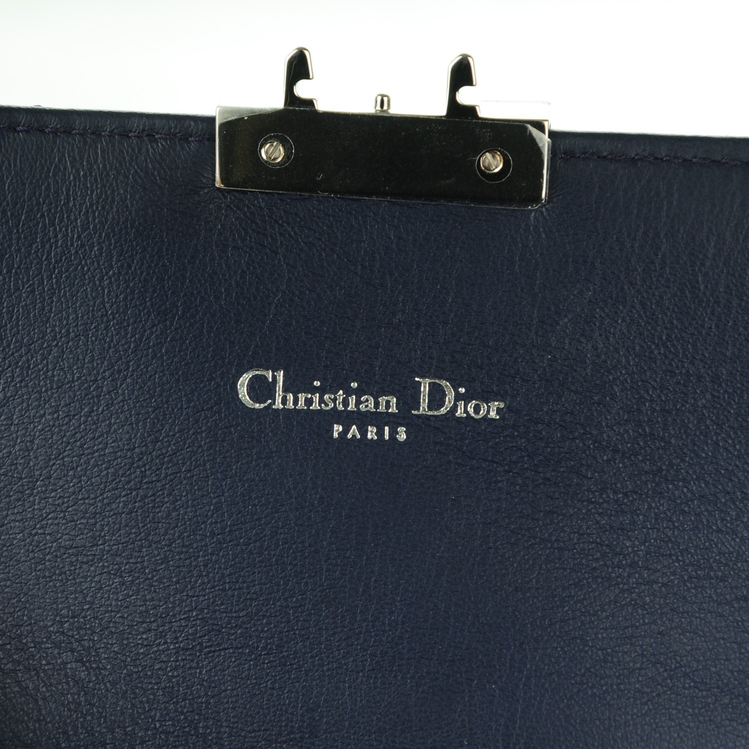 CHRISTIAN DIOR Patent Cannage Large Miss Dior Promenade Pouch Midnight ...