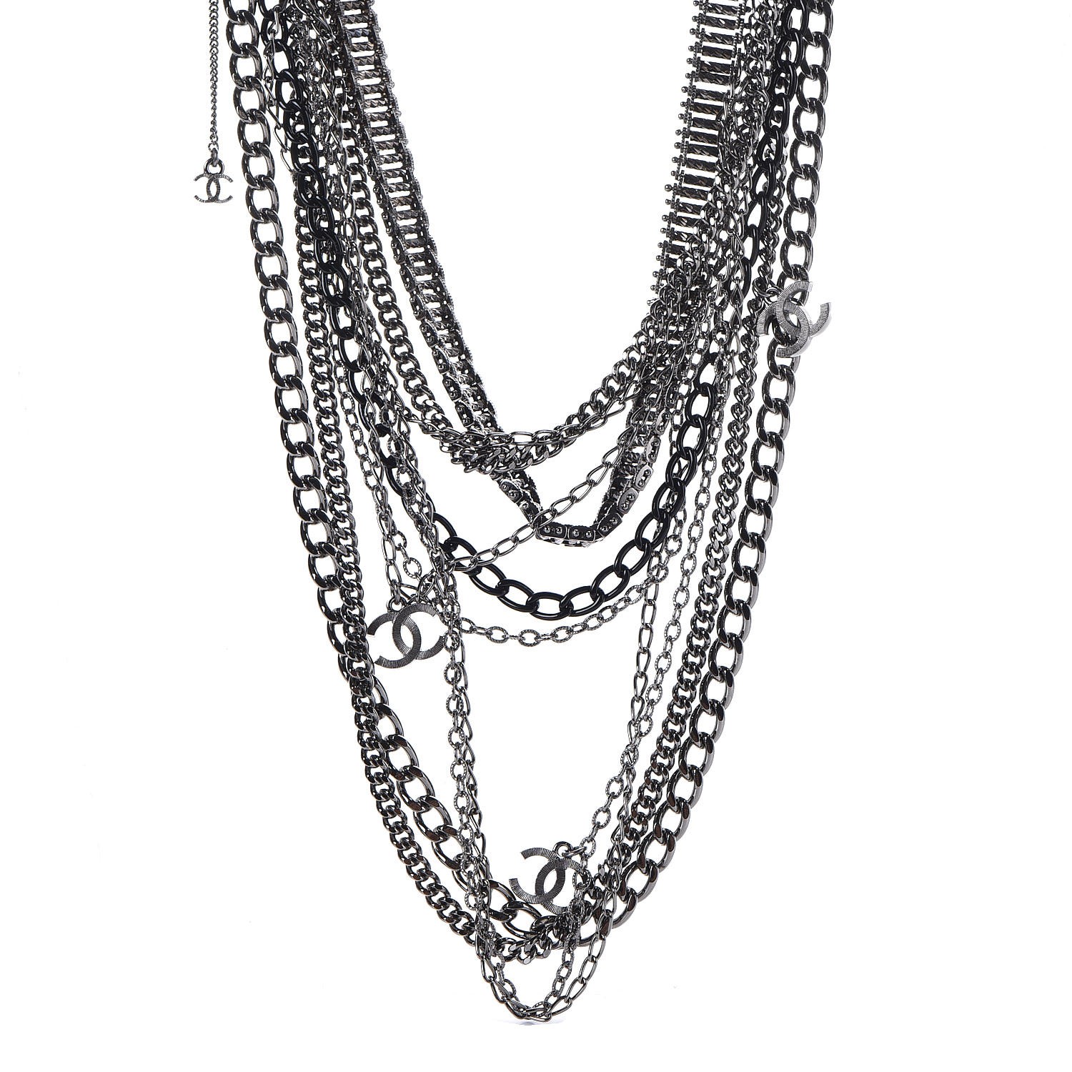 chanel layered necklace