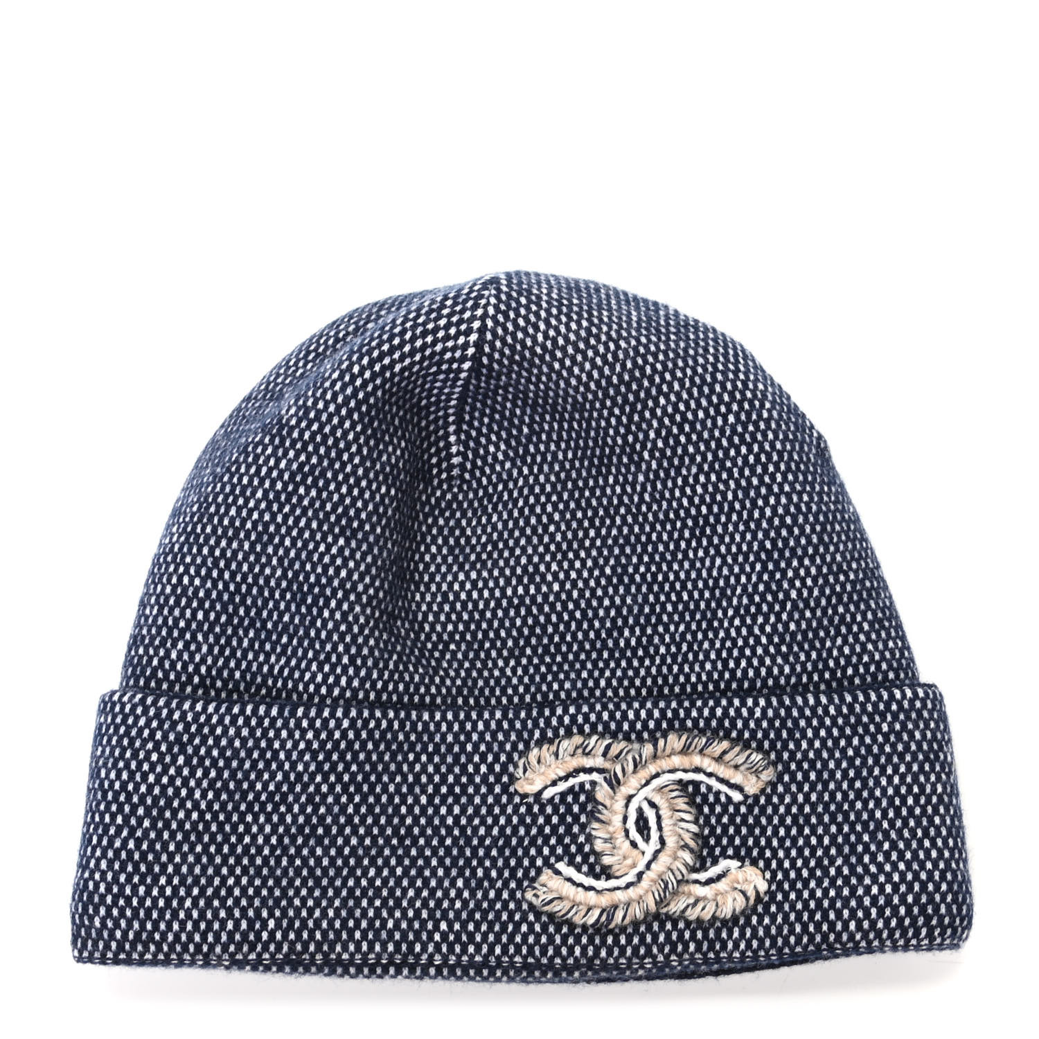chanel logo beanie hat