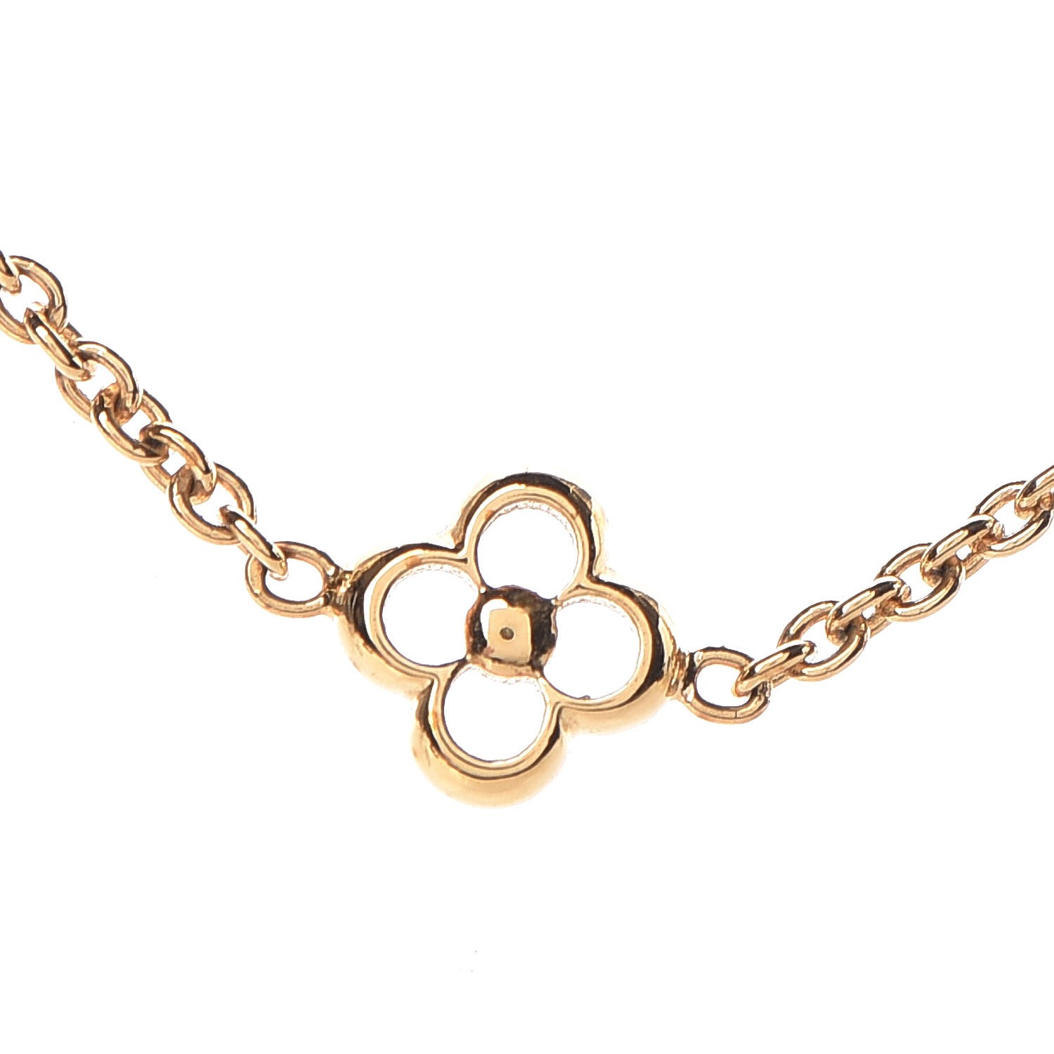 LOUIS VUITTON Flower Full Necklace Gold 329611