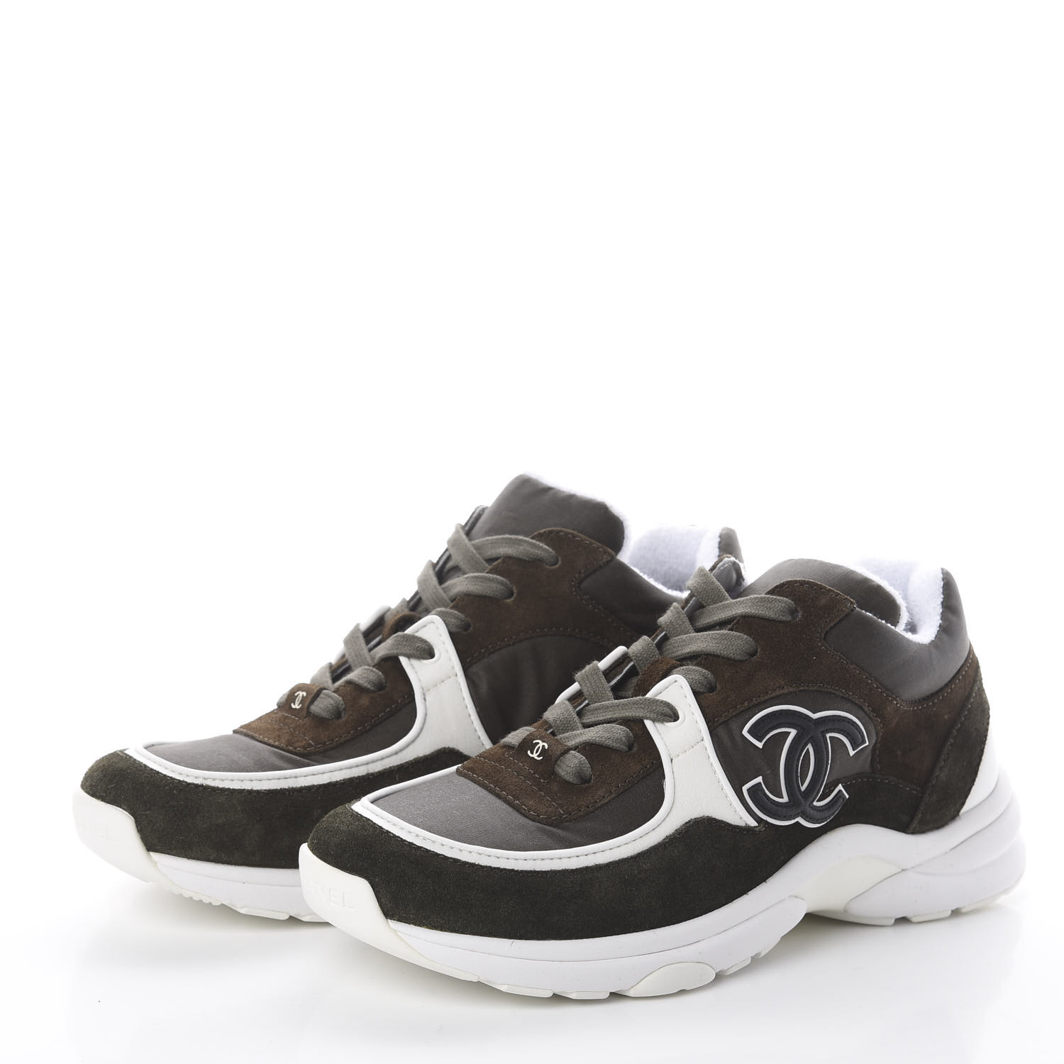 chanel calfskin womens logo sneakers