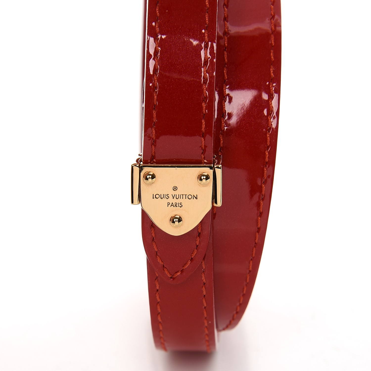 LOUIS VUITTON Vernis Box It Bracelet 17 Red 221571