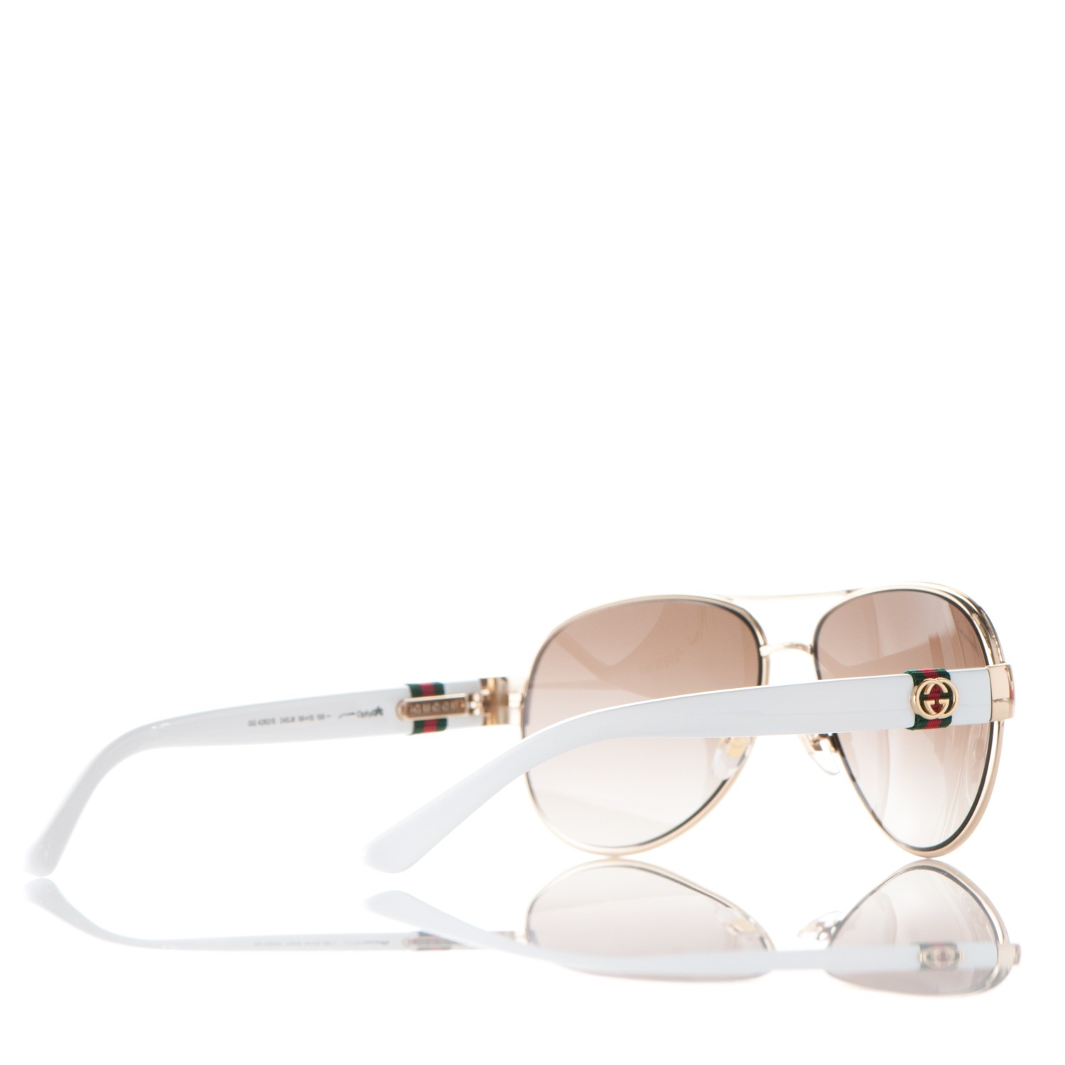 white gucci aviator sunglasses