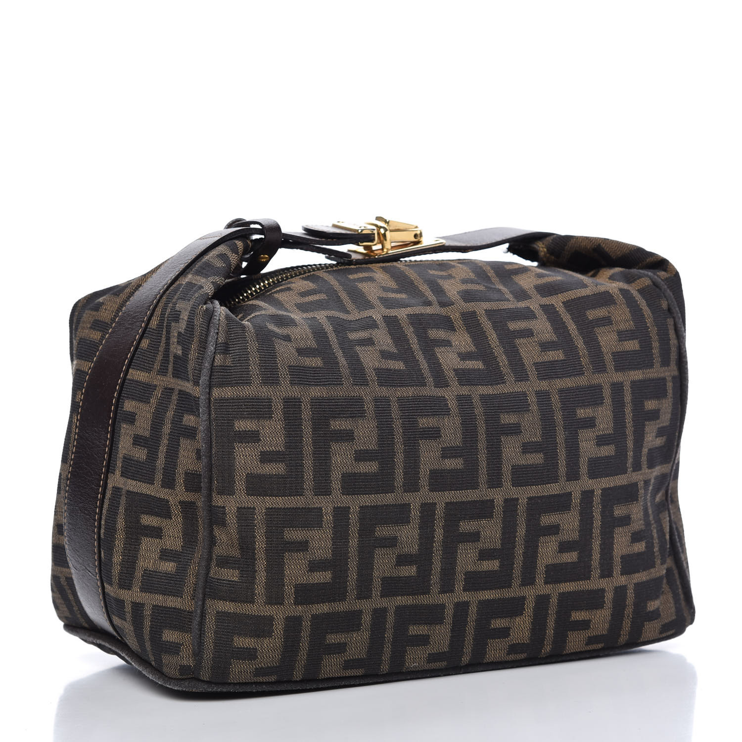 FENDI Zucca Cosmetic Bag Tobacco 720934 | FASHIONPHILE