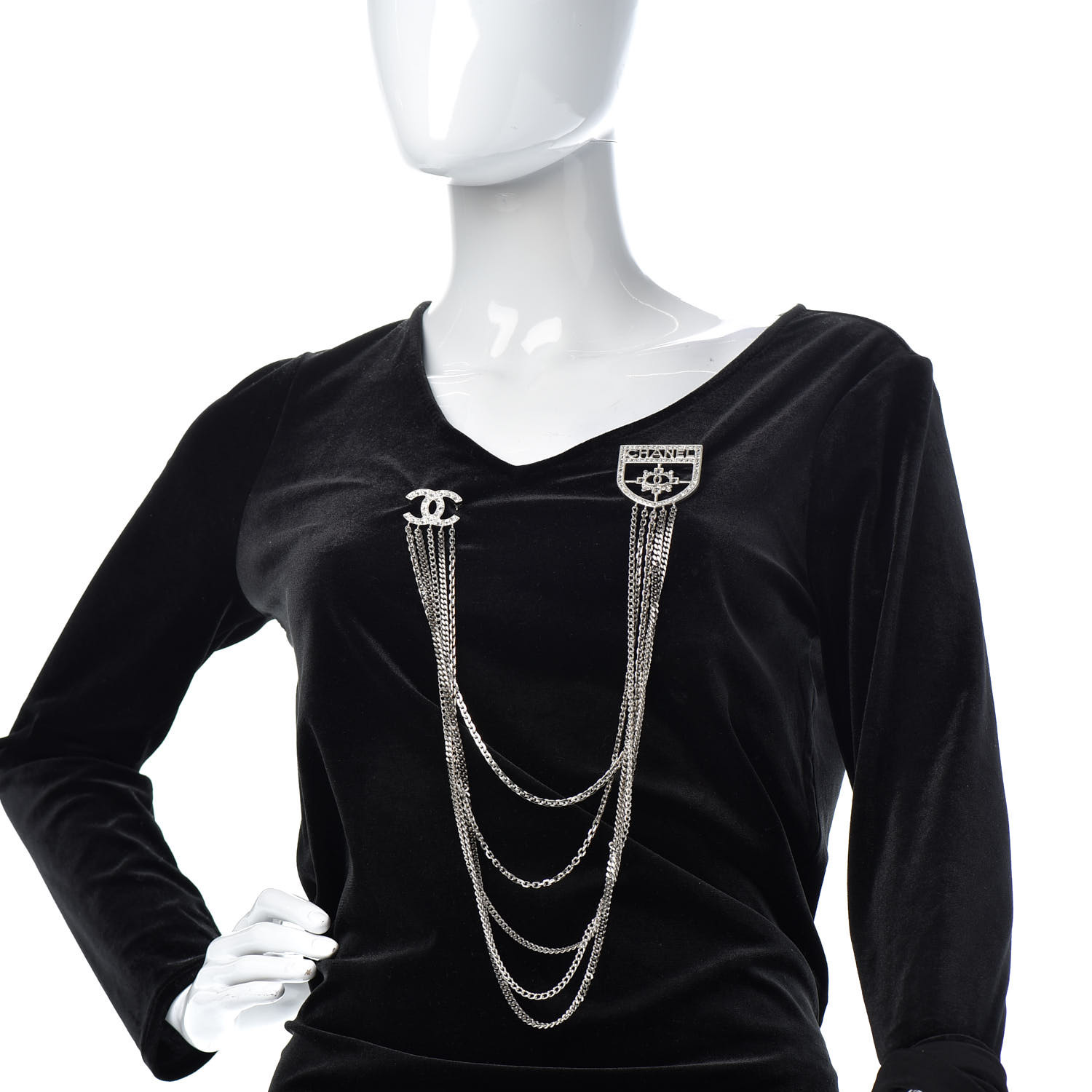 long chain brooch