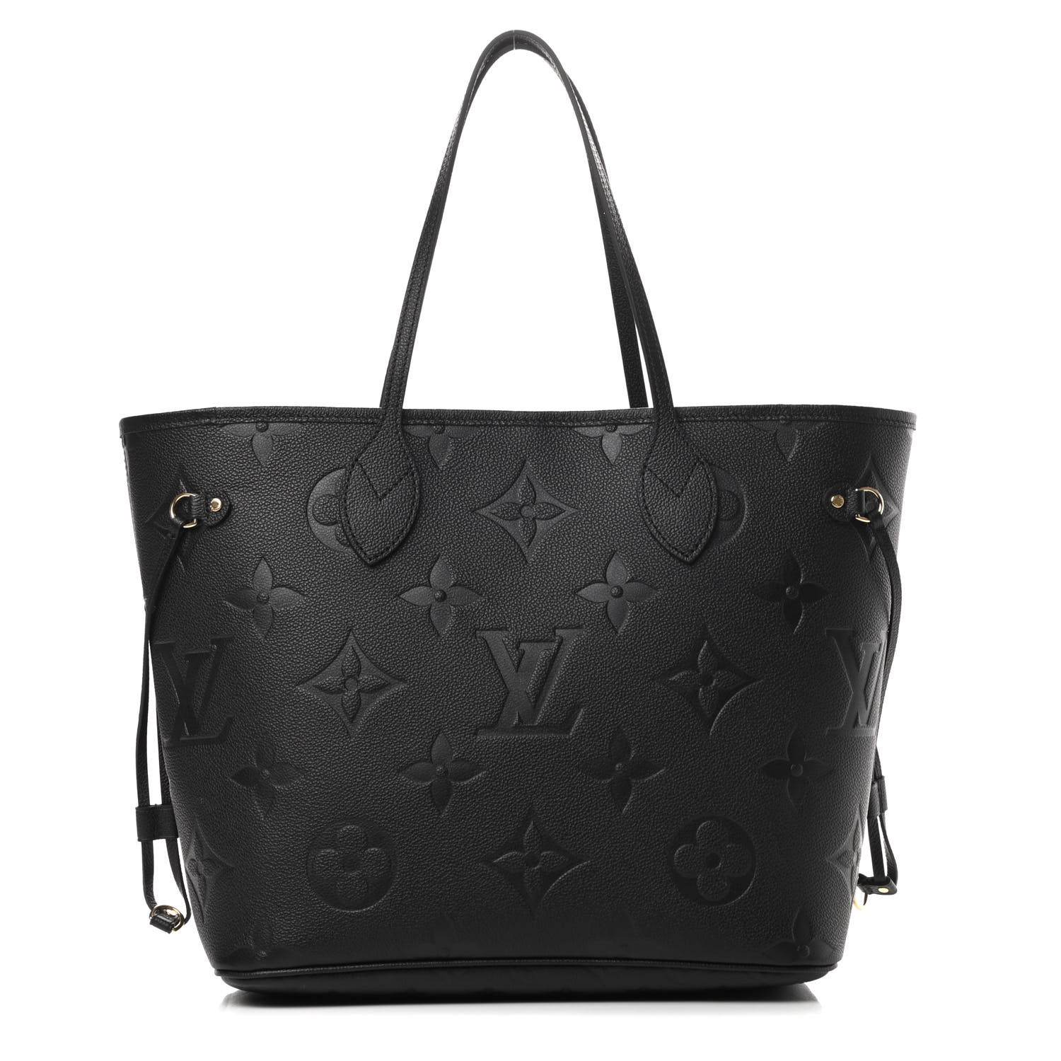 LOUIS VUITTON Empreinte Monogram Giant Neverfull MM Black 716959 ...