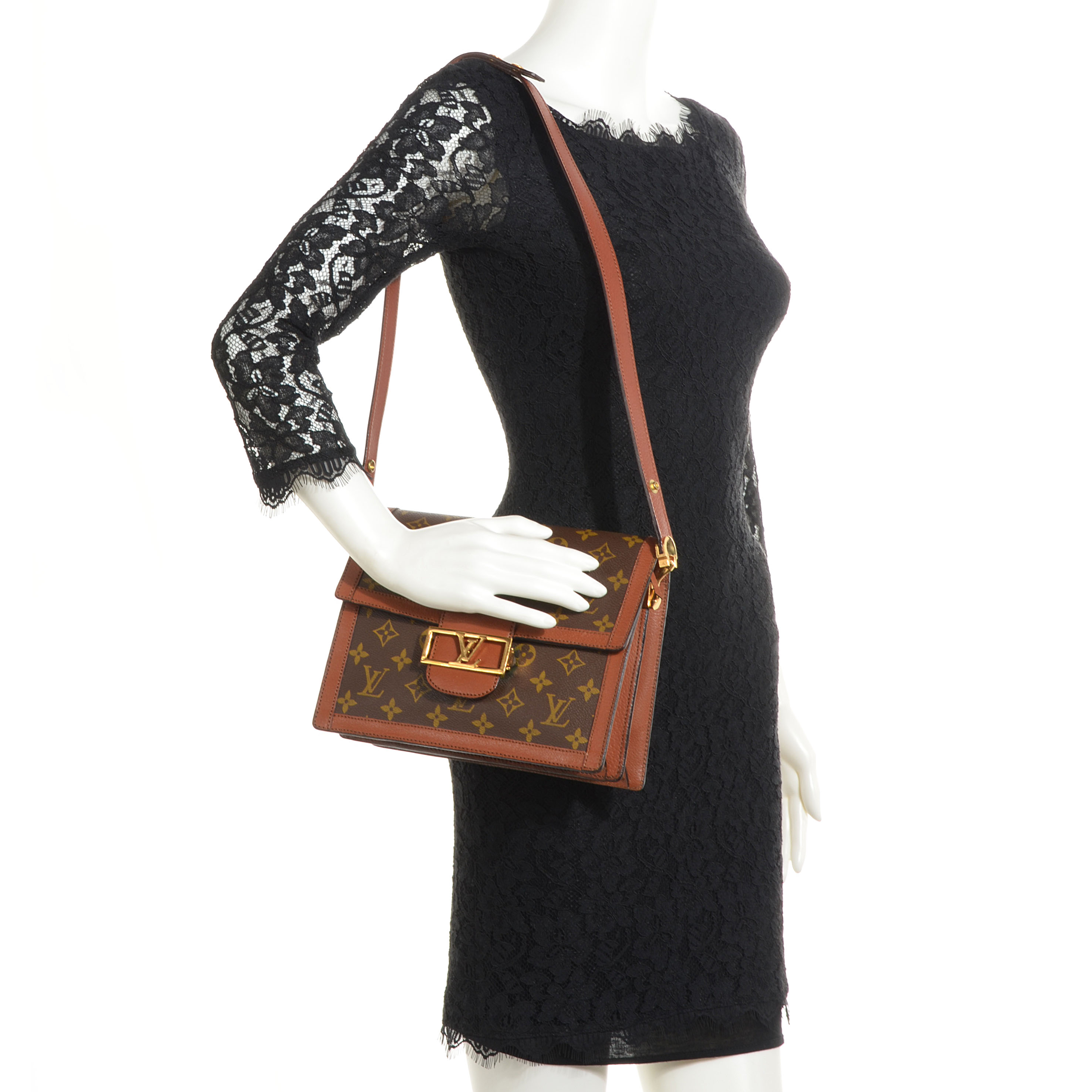 Louis Vuitton Dauphine Mm Monogram Shoulder Bag