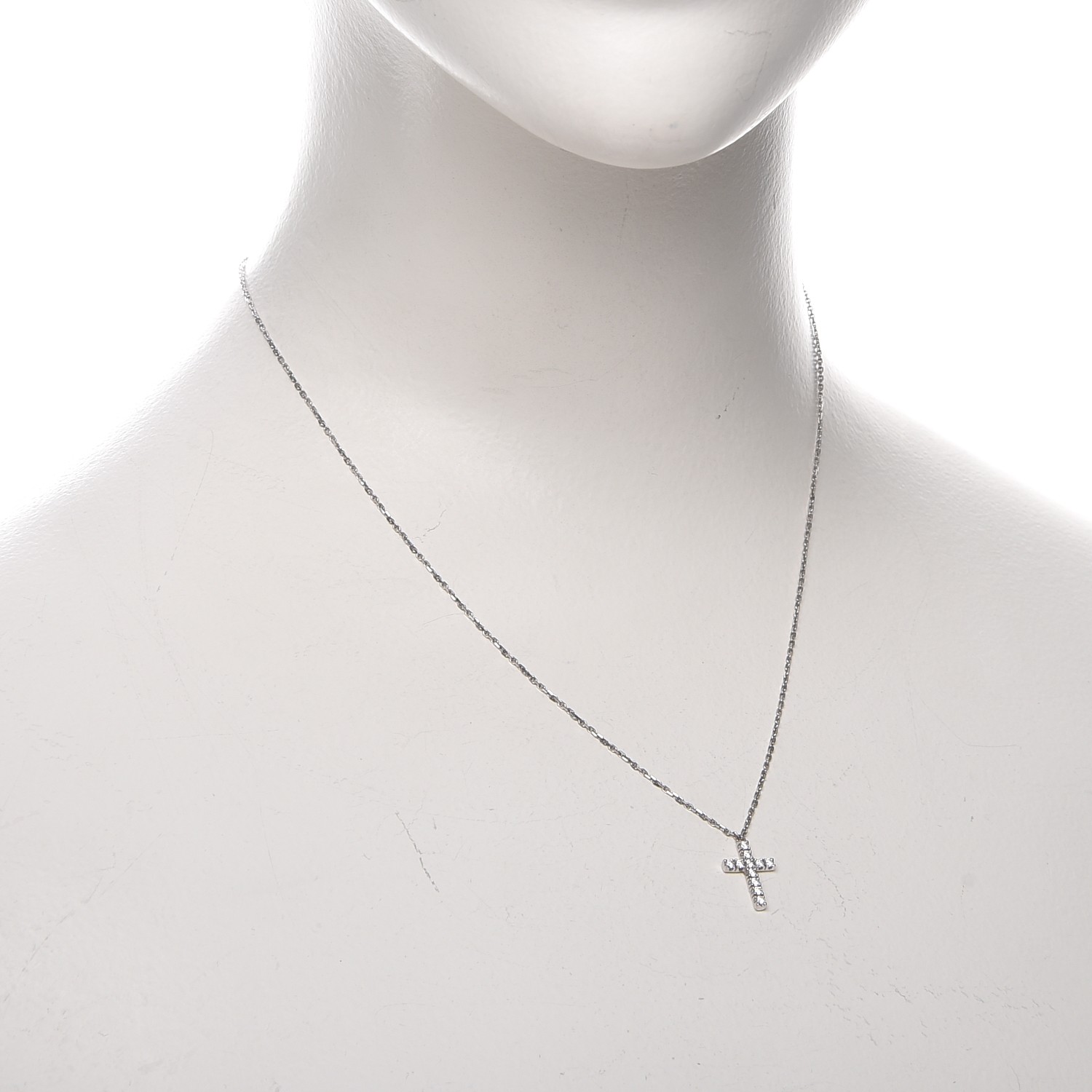 cartier diamond cross necklace