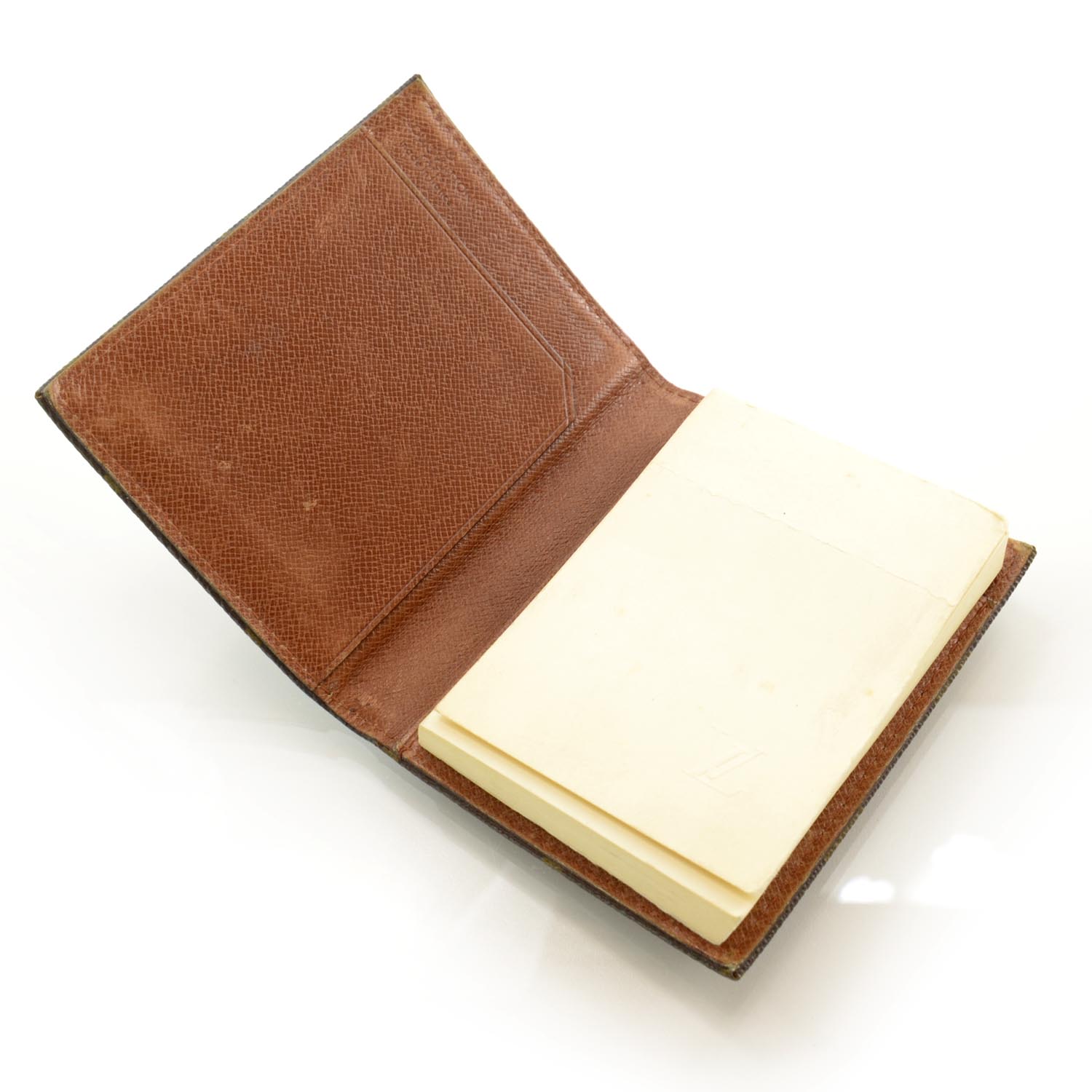 LOUIS VUITTON Monogram Notebook Holder w Notepad 36982
