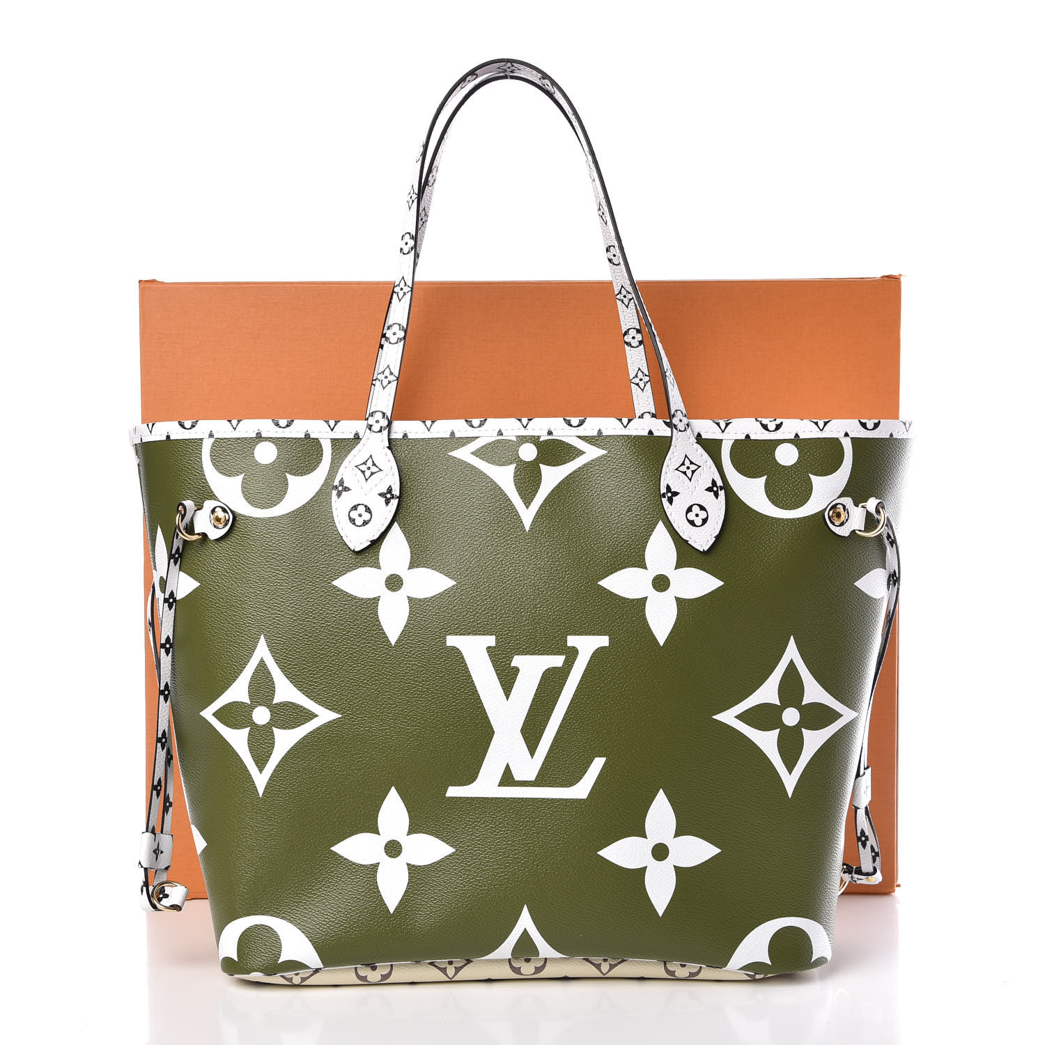 LOUIS VUITTON Monogram Giant Neverfull MM Kaki 358370