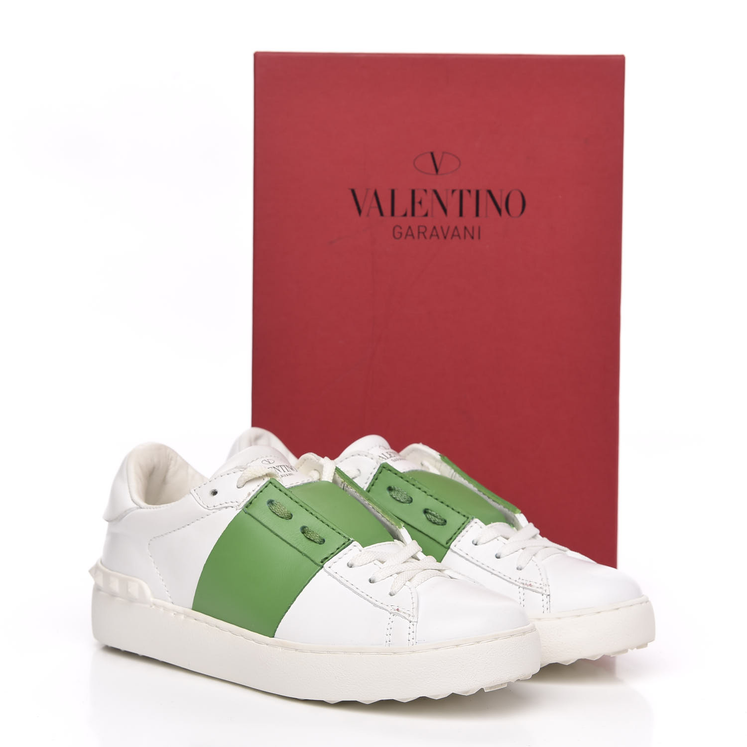 open sneaker in calfskin leather