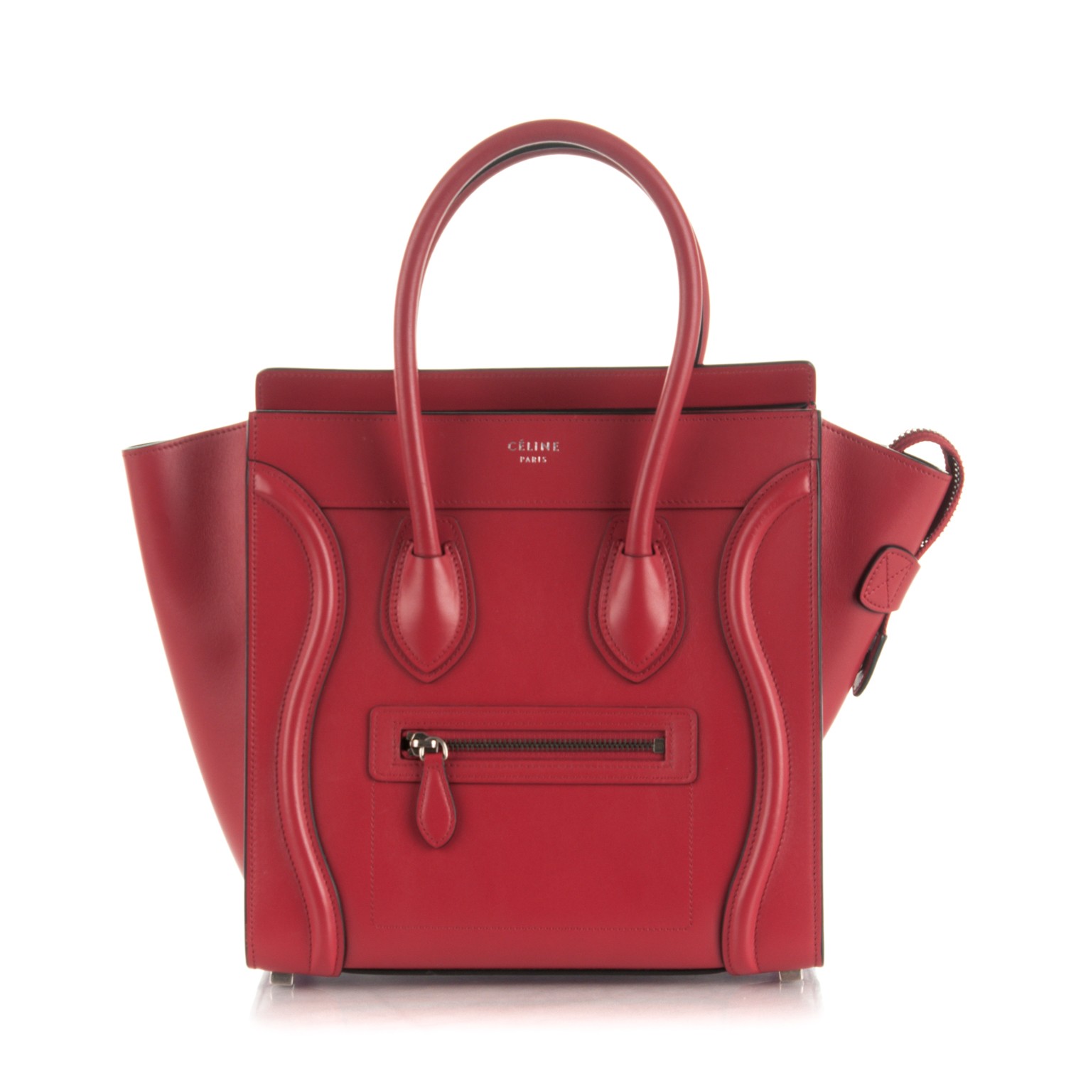 celine micro luggage red