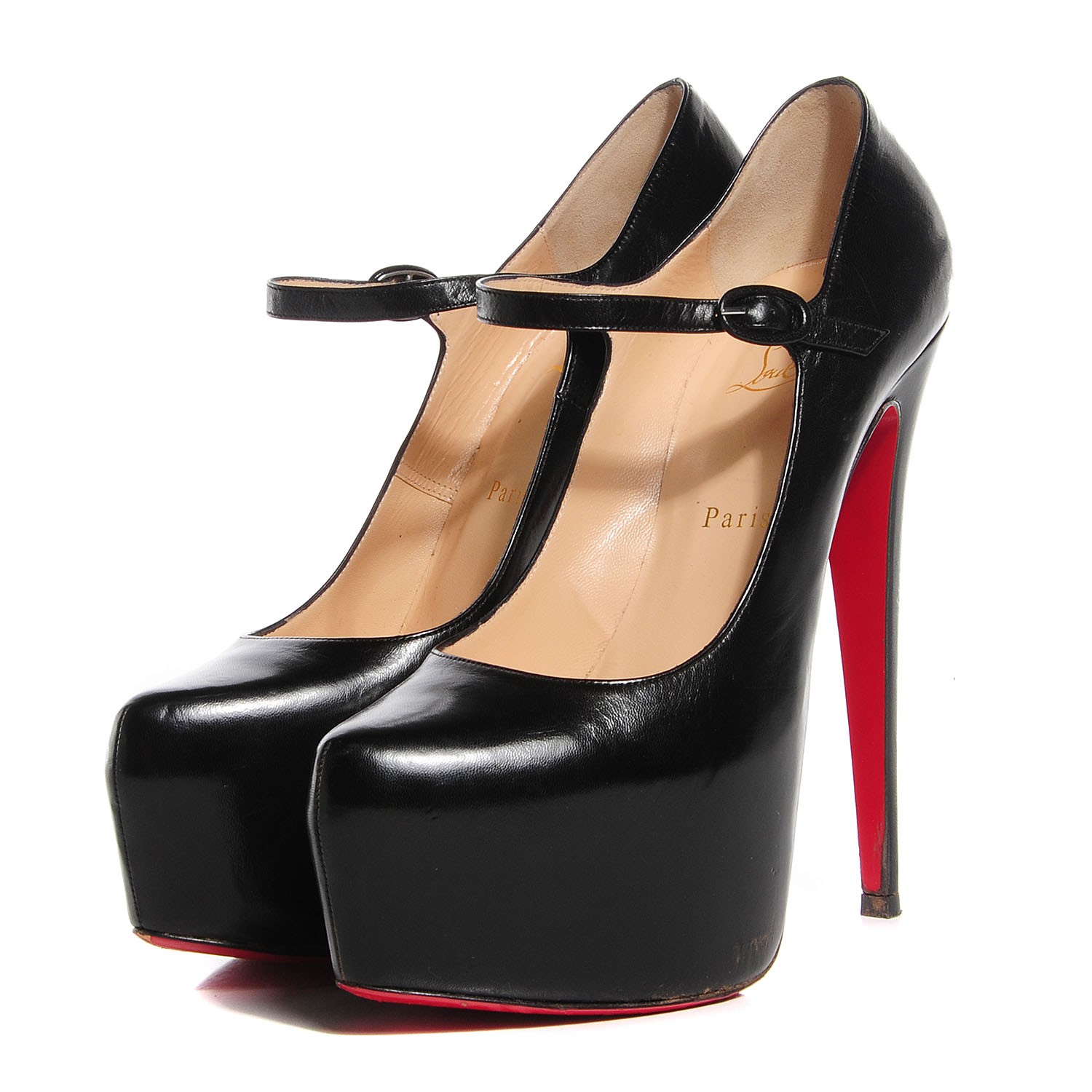 CHRISTIAN LOUBOUTIN Kid Lady Daf 160 Pumps 40 Black 92702 | FASHIONPHILE