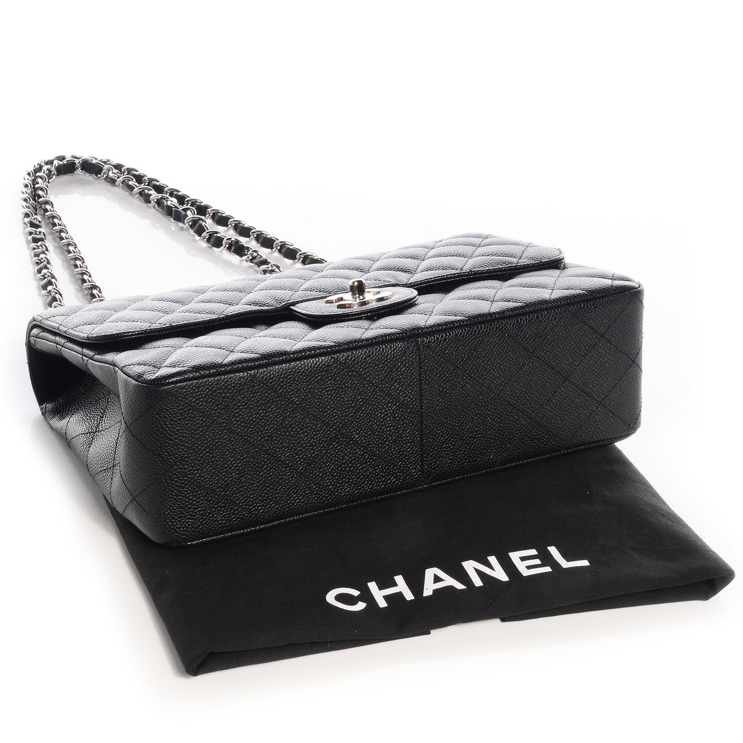 chanel single flap caviar