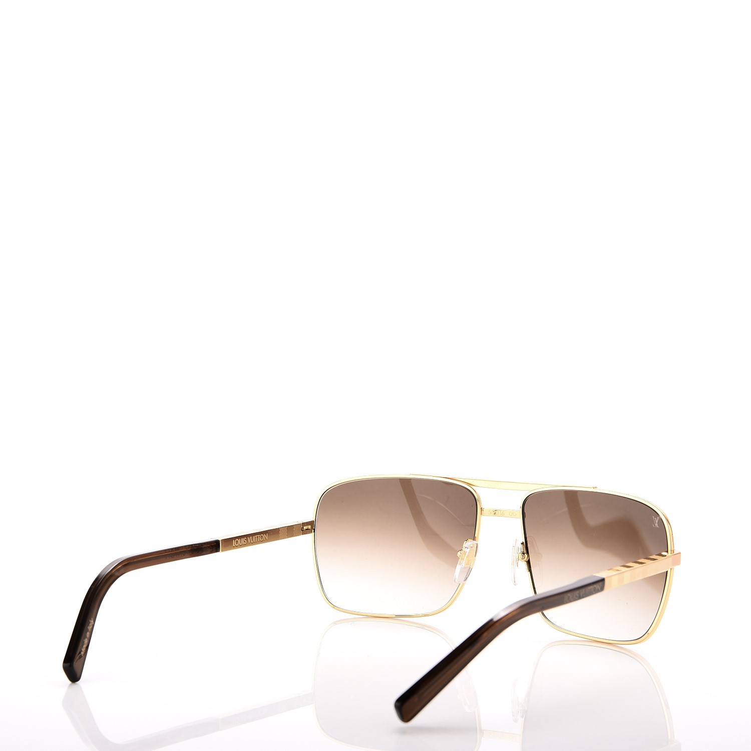 LOUIS VUITTON Attitude Sunglasses Z0259U Gold 236011