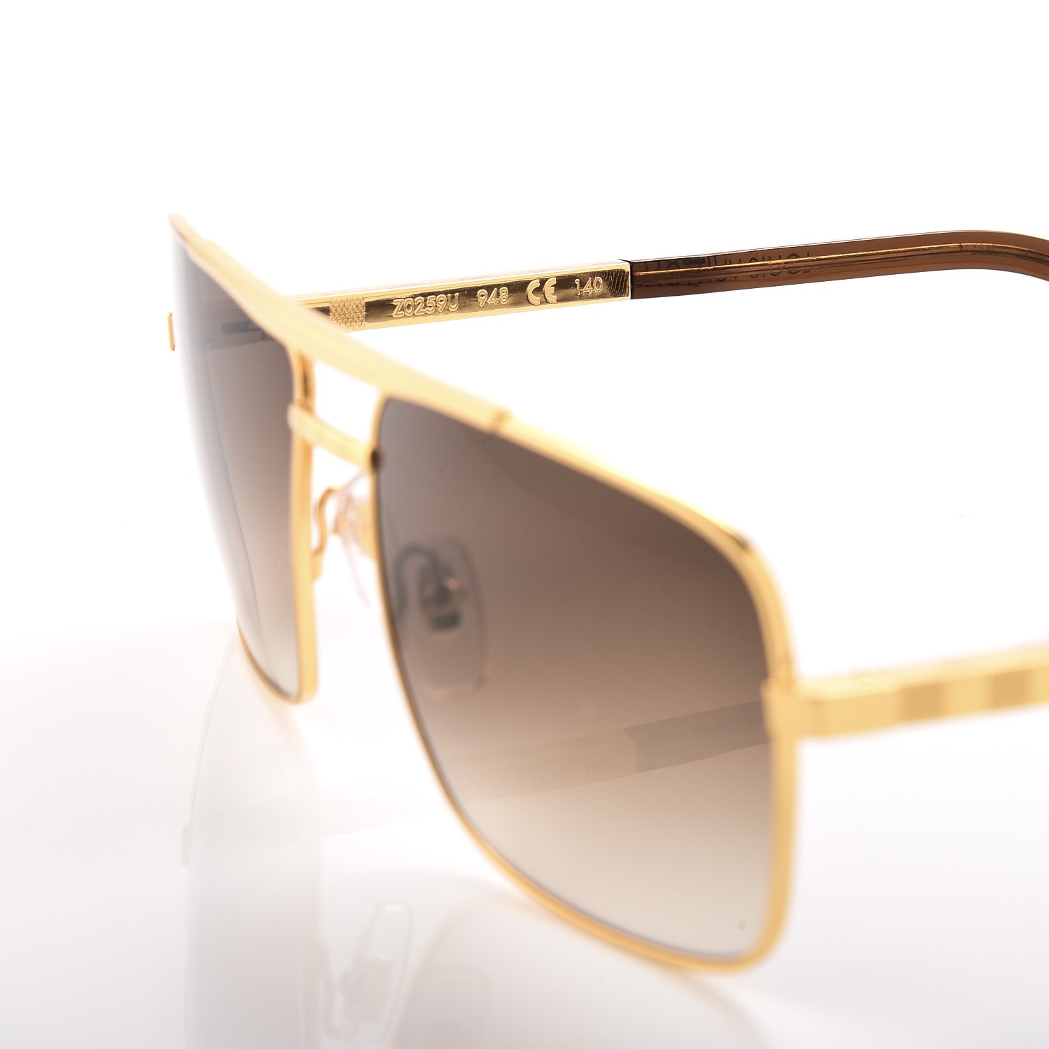 LOUIS VUITTON Attitude Sunglasses Z0259U Gold 236011